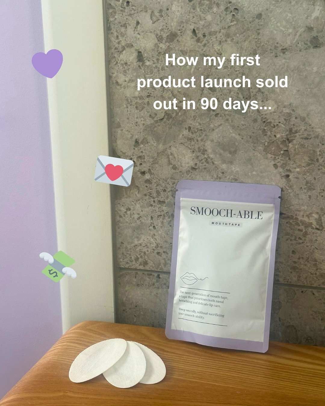 Sold out in 90 days? Here&rsquo;s how I did it 👀

A peek into launching my first product, getting it in front of the right people, and growing the brand from scratch.

#smoochable #mouthtape #sleeptape #wellness #beautyproduct
