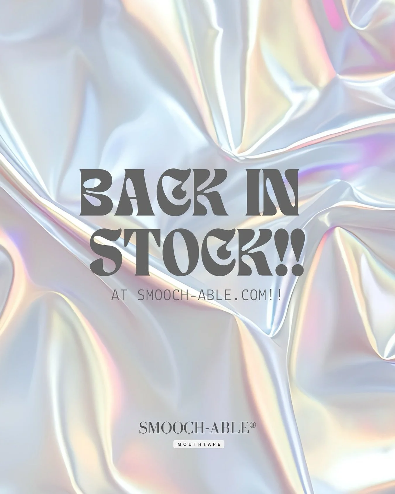 ✨ WE&rsquo;RE BACK ✨

Smooch-able is officially back in stock 💋
If you missed out last time, this is your sign.

Get 20% off now at smooch-able.com
Use code RESTOCK at Checkout 

Available now and to the end of February 💌

#smoochable #mouthtape #r
