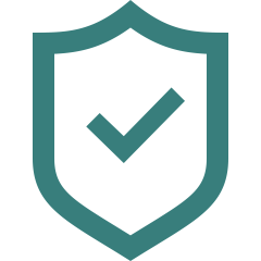 En skyddshjälm eller logo med ett skyddssymbol och en bock, symboliserar skydd eller säkerhet.