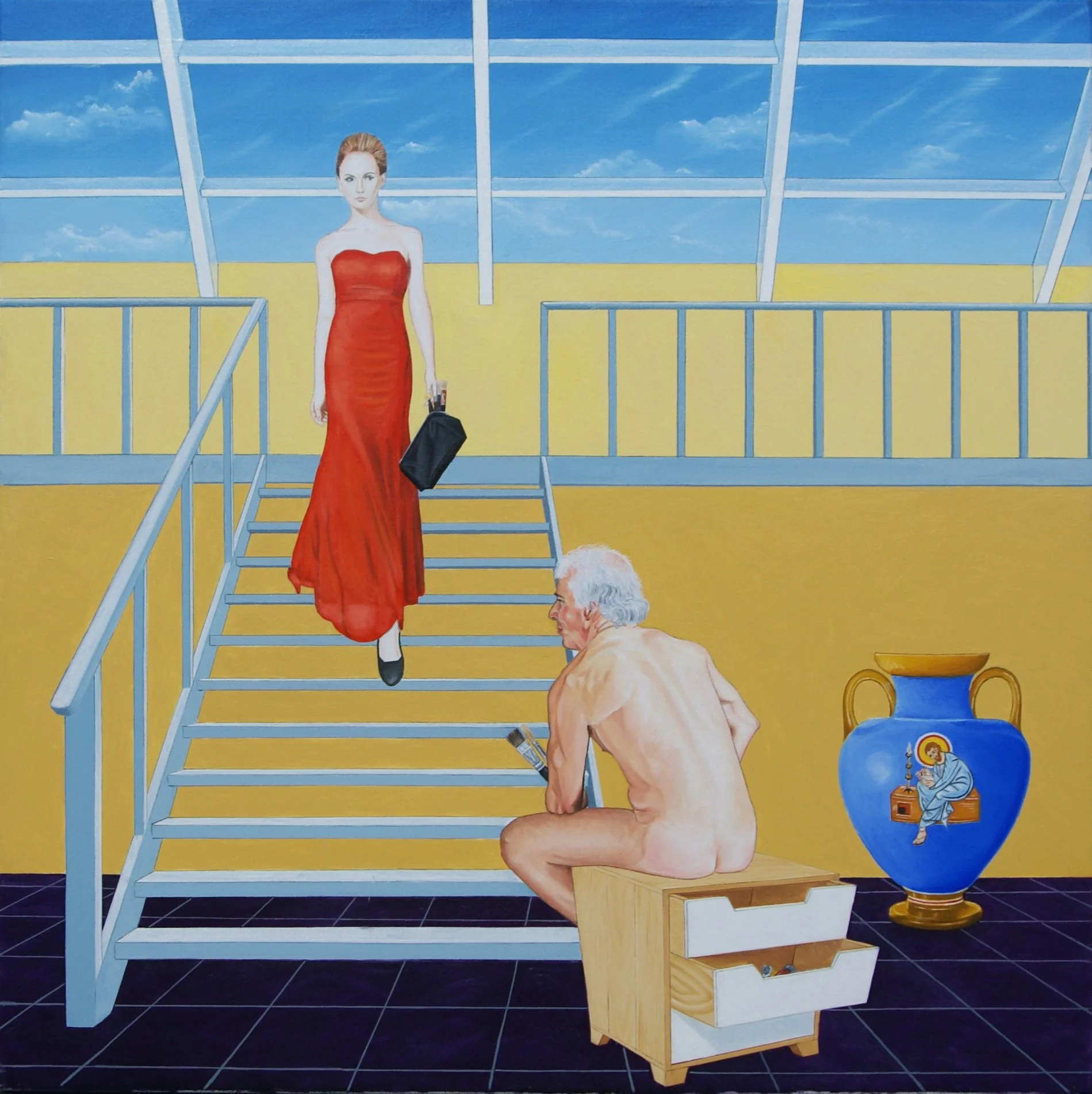 Kwetsbare van het ongewisse, maat 120 x 85 cm. VERKOCHT