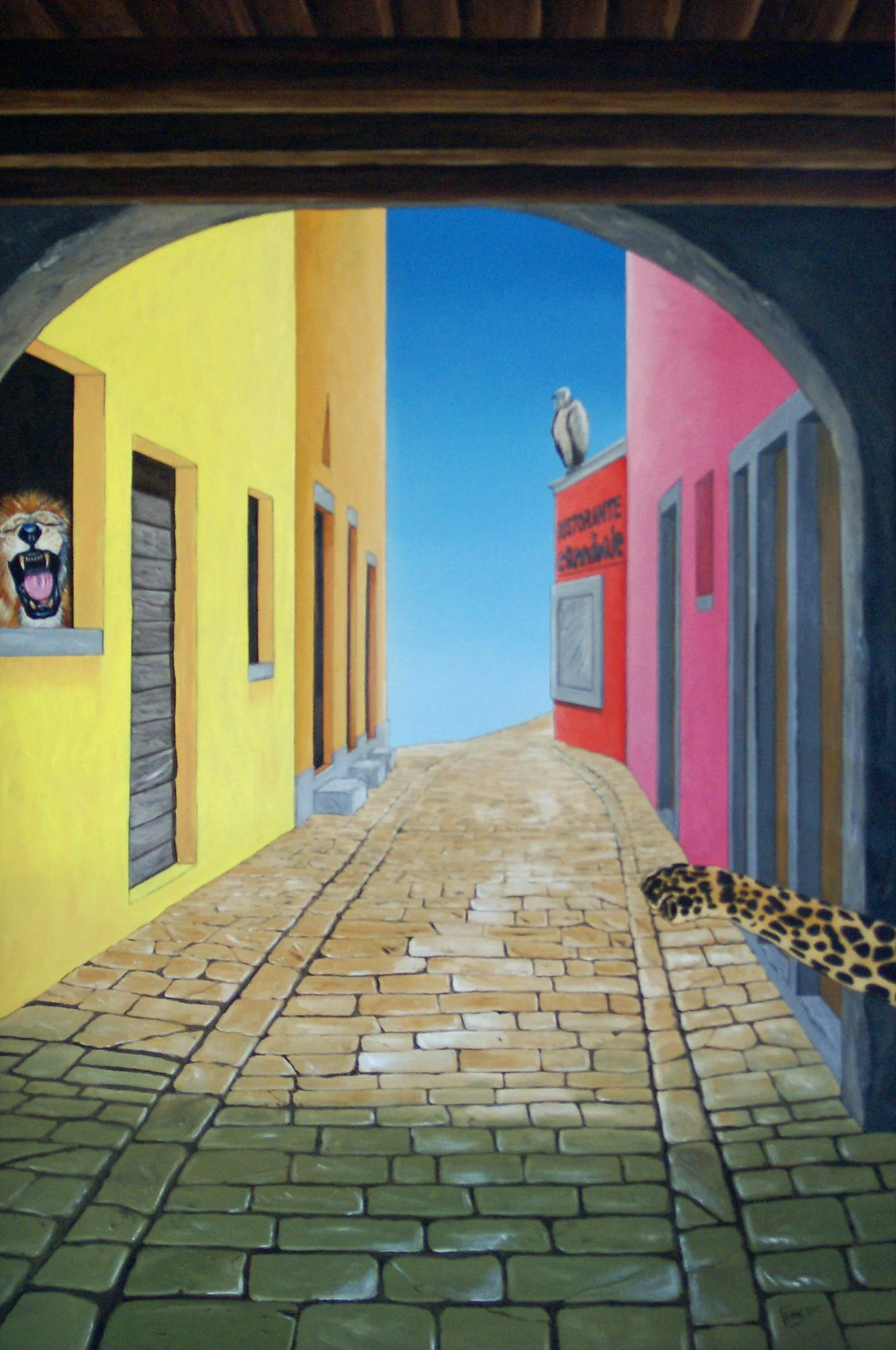 Kannibaal, maat 50 x 75 cm - ingelijst, € 1000