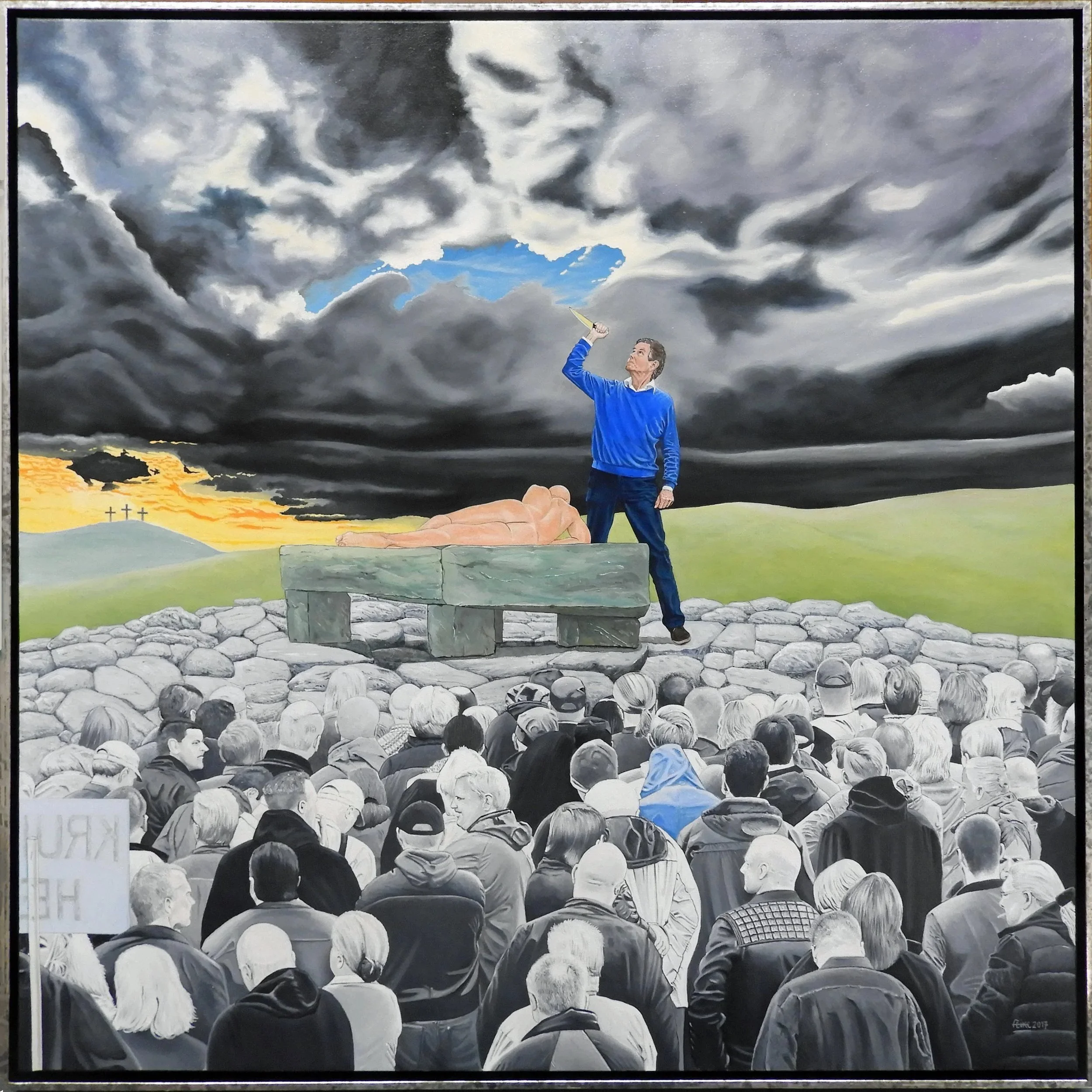 De God van Job, maat 80 x 80 cm, € 1850