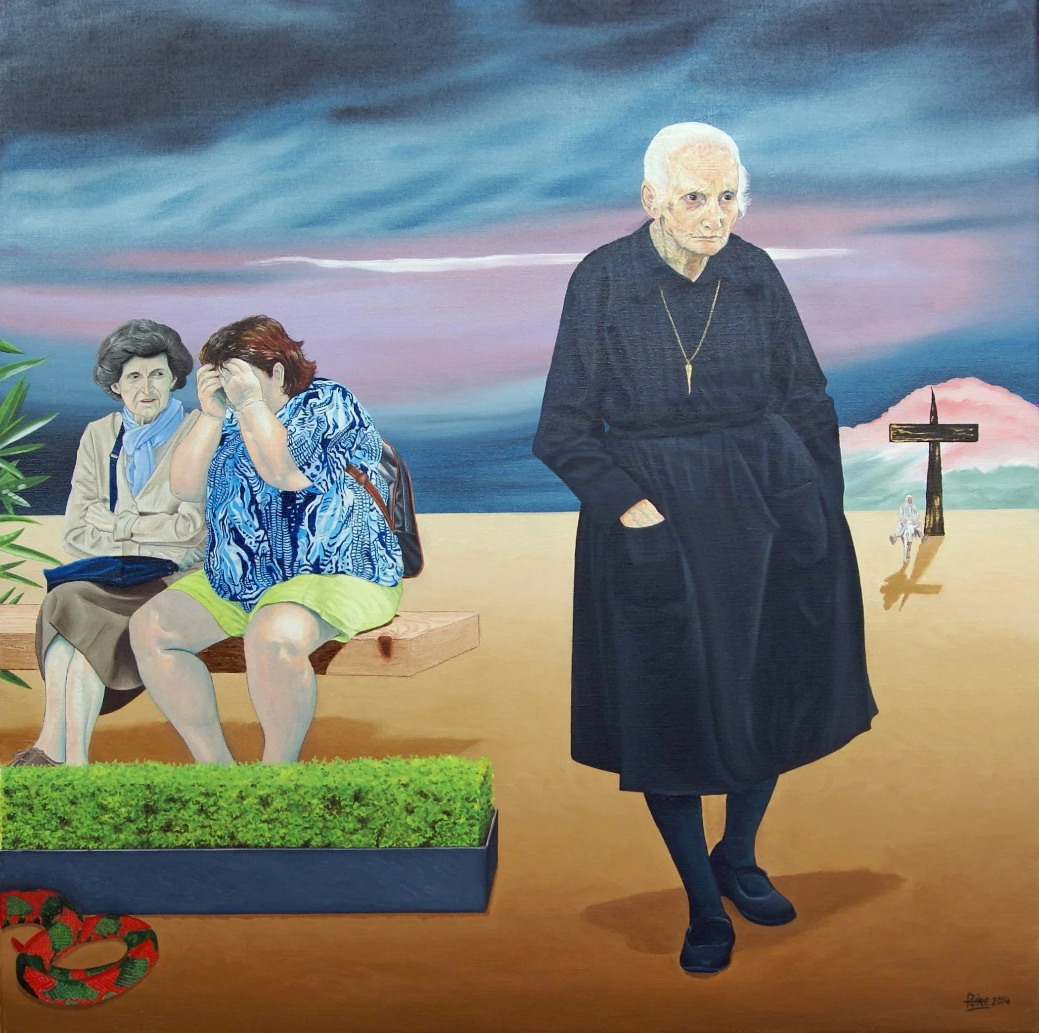 De Dames Balk en Splinter, maat 80 x 80 cm, € 1500