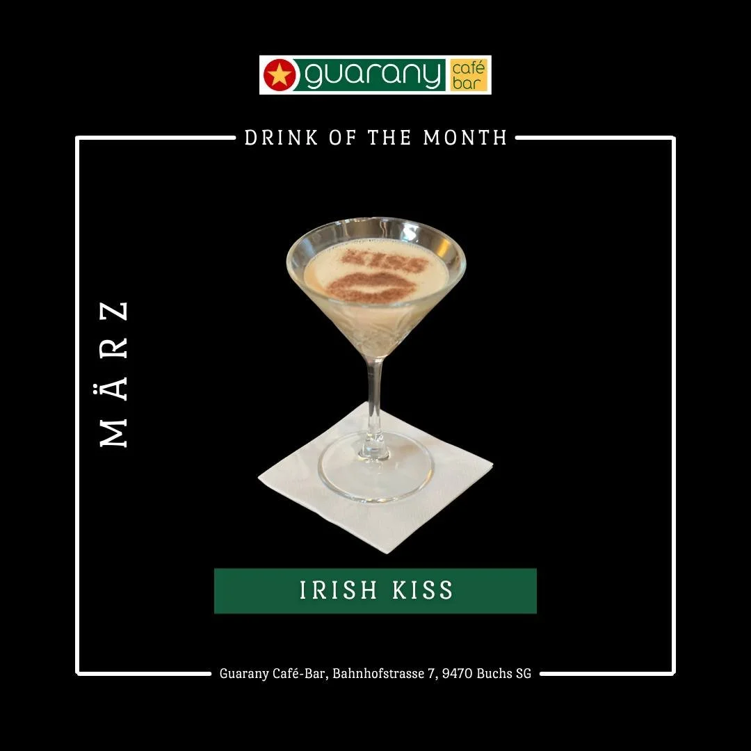 🍀 Drink of the Month &ndash; M&auml;rz 🍀

Diesen Monat wird&rsquo;s cremig, s&uuml;ss und unwiderstehlich: Irish Kiss ☕🥃

Eine perfekte Mischung aus samtiger Cremigkeit, feiner S&uuml;sse und einem Hauch Irish Feeling &ndash; der ideale Drink f&uu