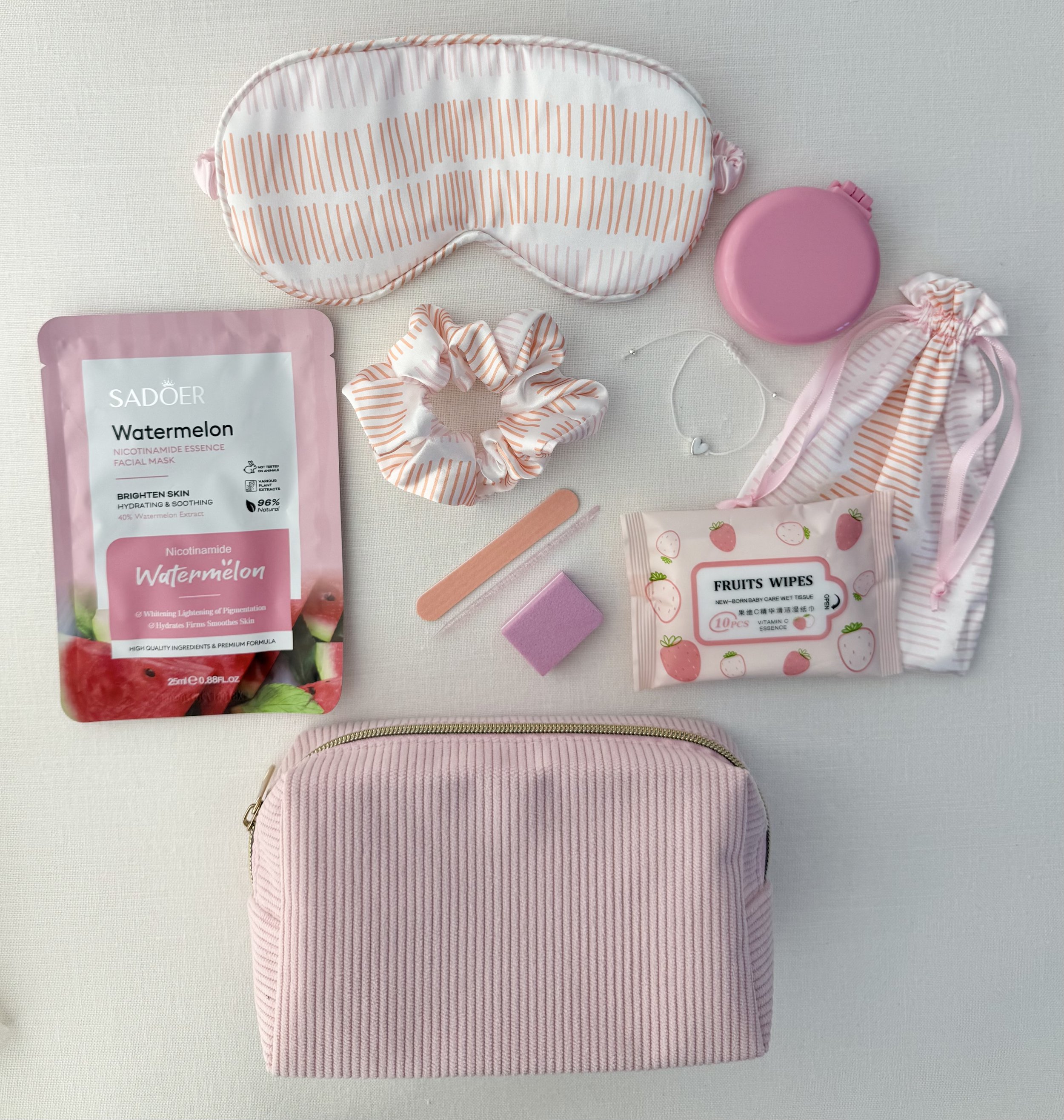 Slumber Party Kits - Pink Stripes