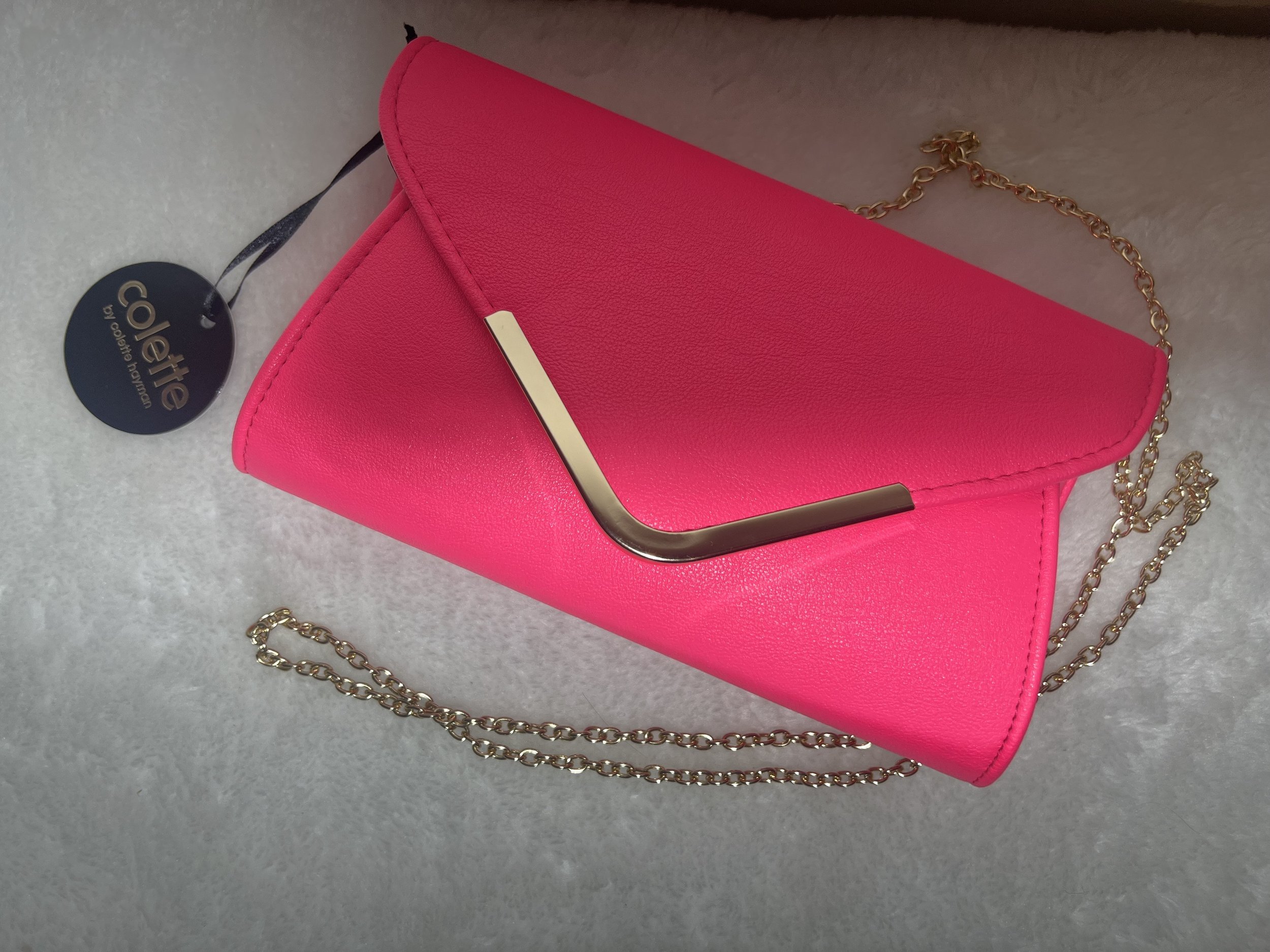 Bright pink hand bag