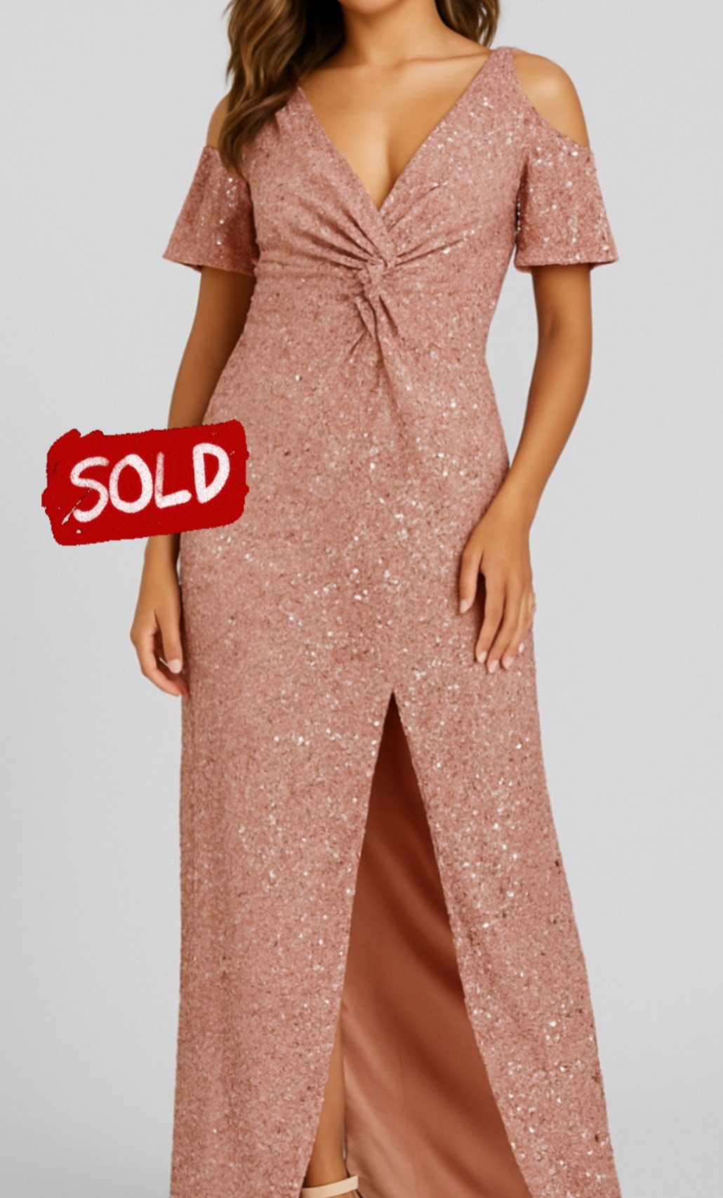 Soft pink sparkling dress size 16