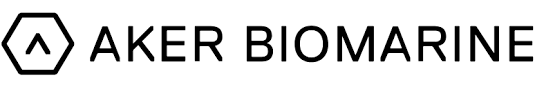 Aker Biomarine logo with text and hexagon icon