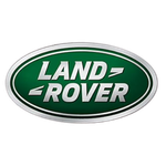 Land Rover logo with green oval background and silver border