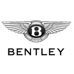 Black and white Bentley logo with stylized wings