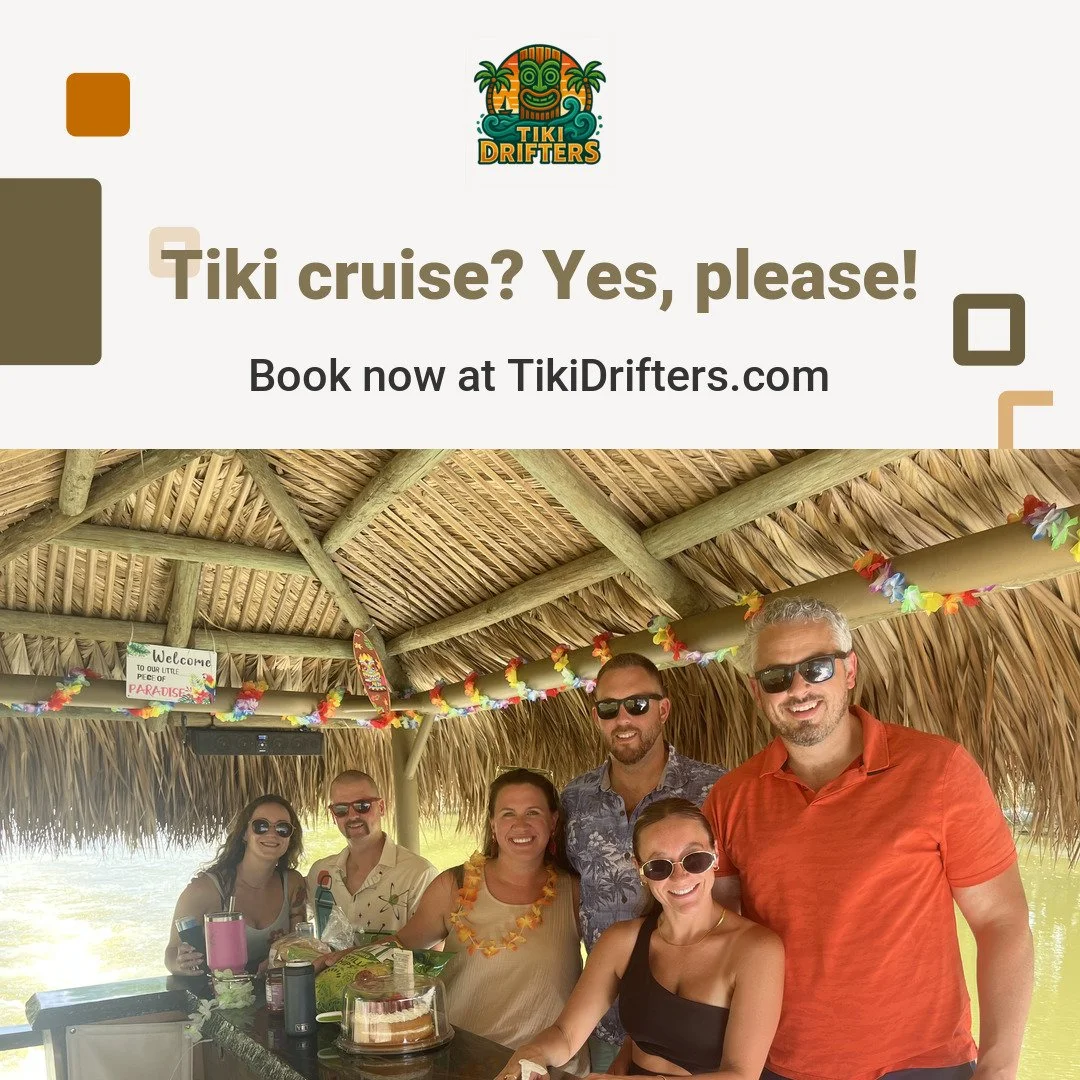 Sunshine, smiles, and good vibes — book your rockin' Tiki Drifters cruise on the Erie Canal at https://tikidrifters.com 🌴🍹⛵
Bring your own drinks, food, music and get ready to set sail from Fairport.