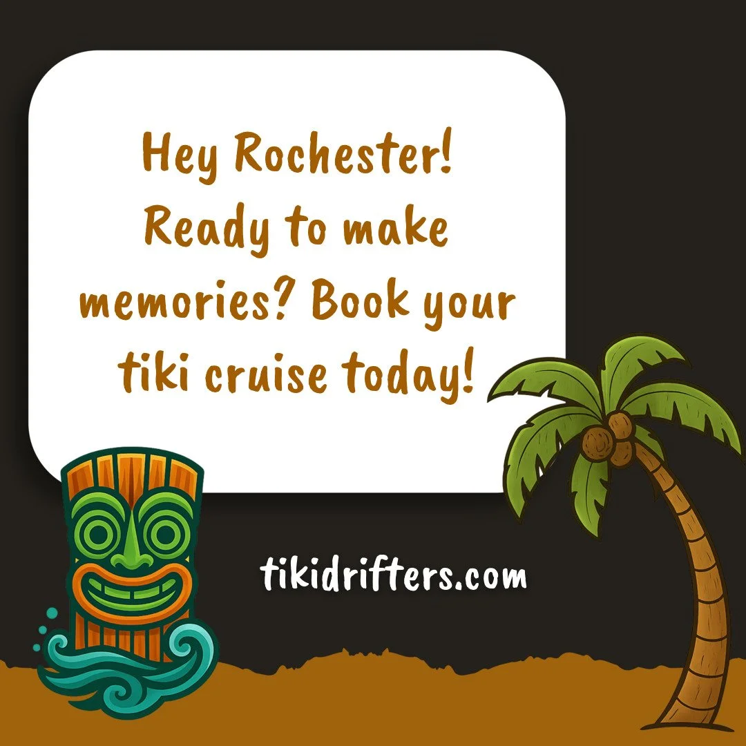 Looking for a unique experience for your next gathering? Tiki Drifters offers private bookings for unforgettable boat cruises along the Erie Canal. Gather your friends for hours of fun and relaxation on the water!
#PrivateBookings #TikiDrifters
Con
