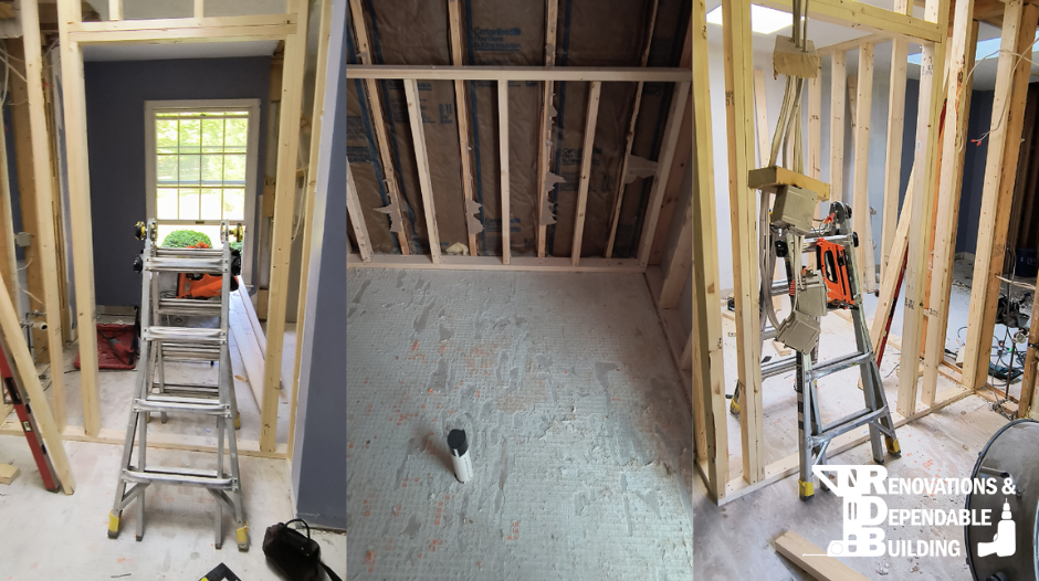 Home remodel in progress Blacksburg VA Renovations & Dependable Building