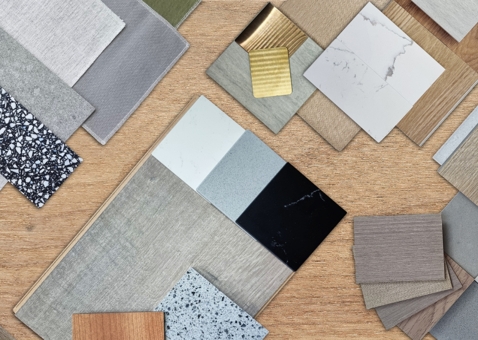 Tile, cabinetry and finish selections for a home remodeling project in Blacksburg, Virginia