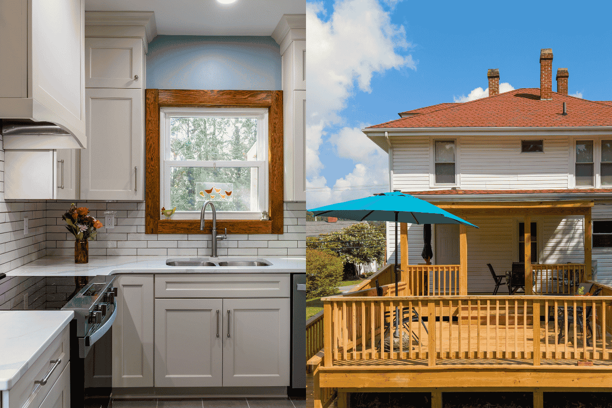 Kitchen and back deck renovation in Pembroke, VA.