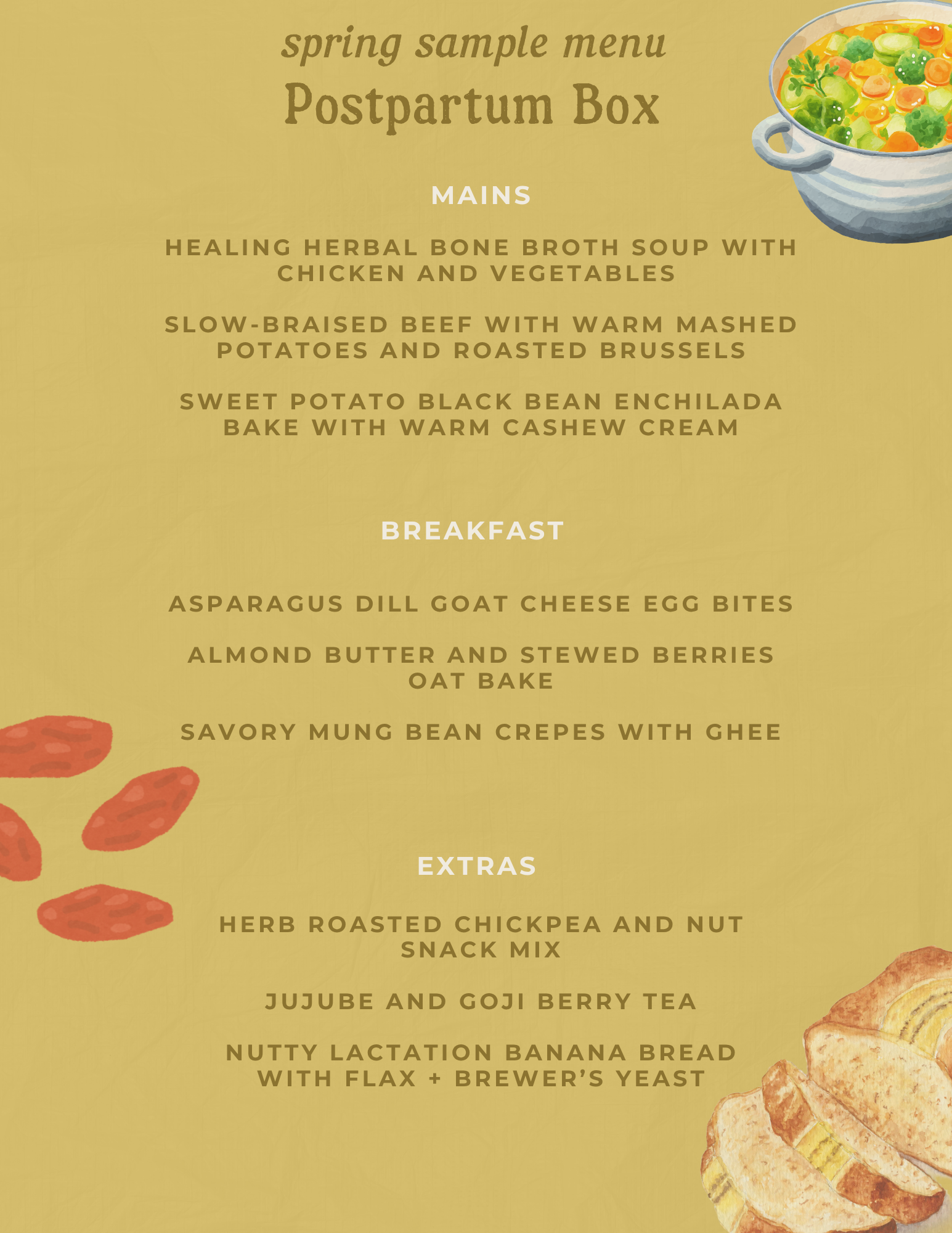 summer meal delivery menu for postpartum meal delivery minnesota minneapolis local meals seasonal menu nutrition private chef