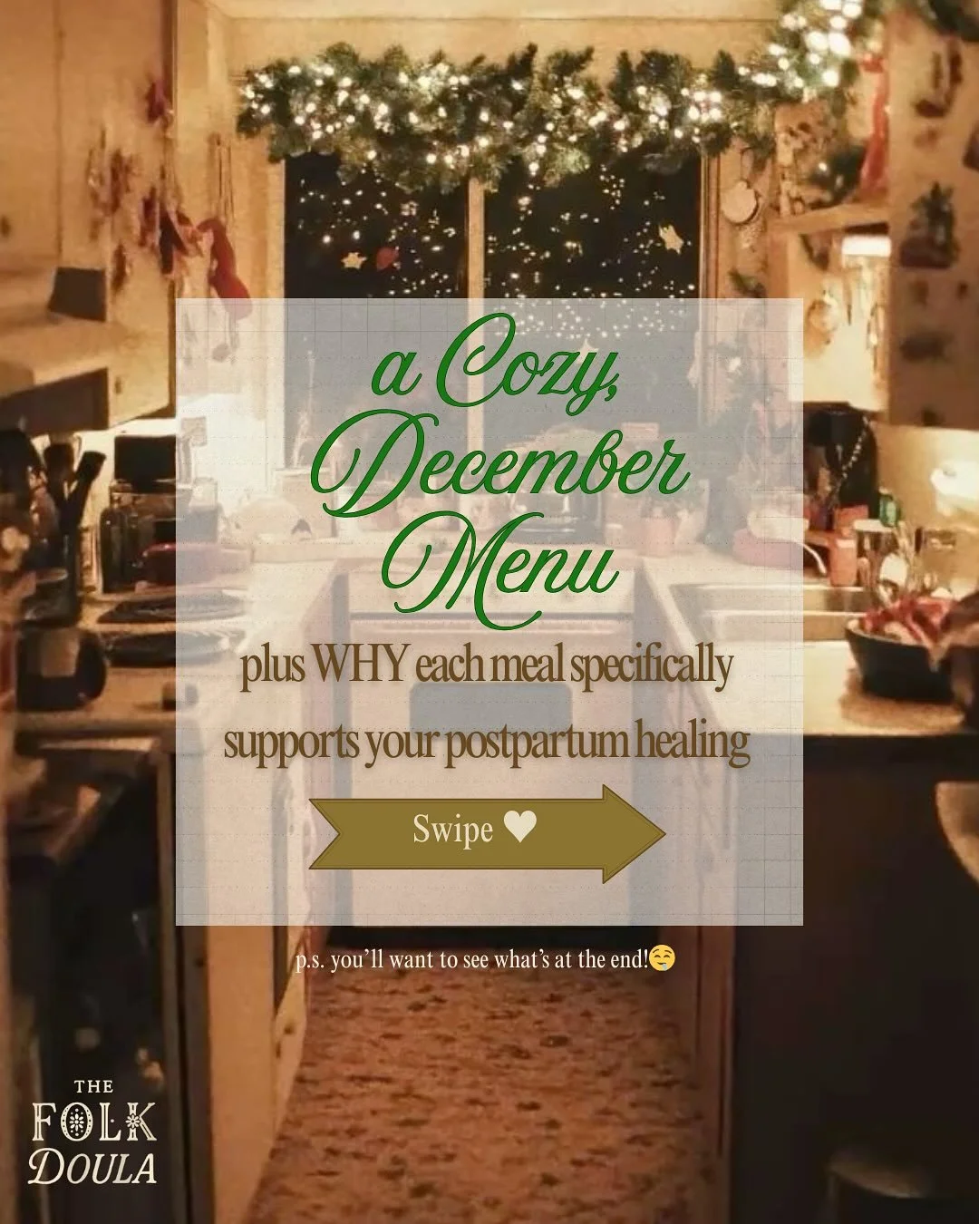 My December menu is here! ❄️🍲 Every dish is built not just for flavor but for FUNCTION. Seasonal and mineral-rich ingredients, nostalgic flavors, and warming spices to help rebuild, ground, and nourish the postpartum body this winter. 

Tell me in t