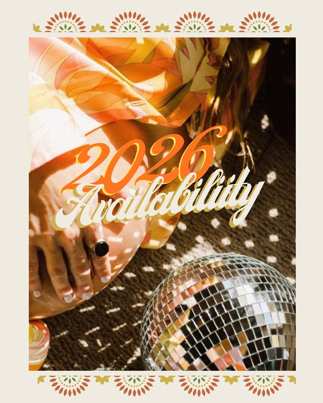 Stepping into a new year with so much gratitude, and a very full calendar! 🪩

2026 postpartum and meal service are filling quickly! Thank you endlessly to the families who have already booked and trusted me with this most precious season of life. 

