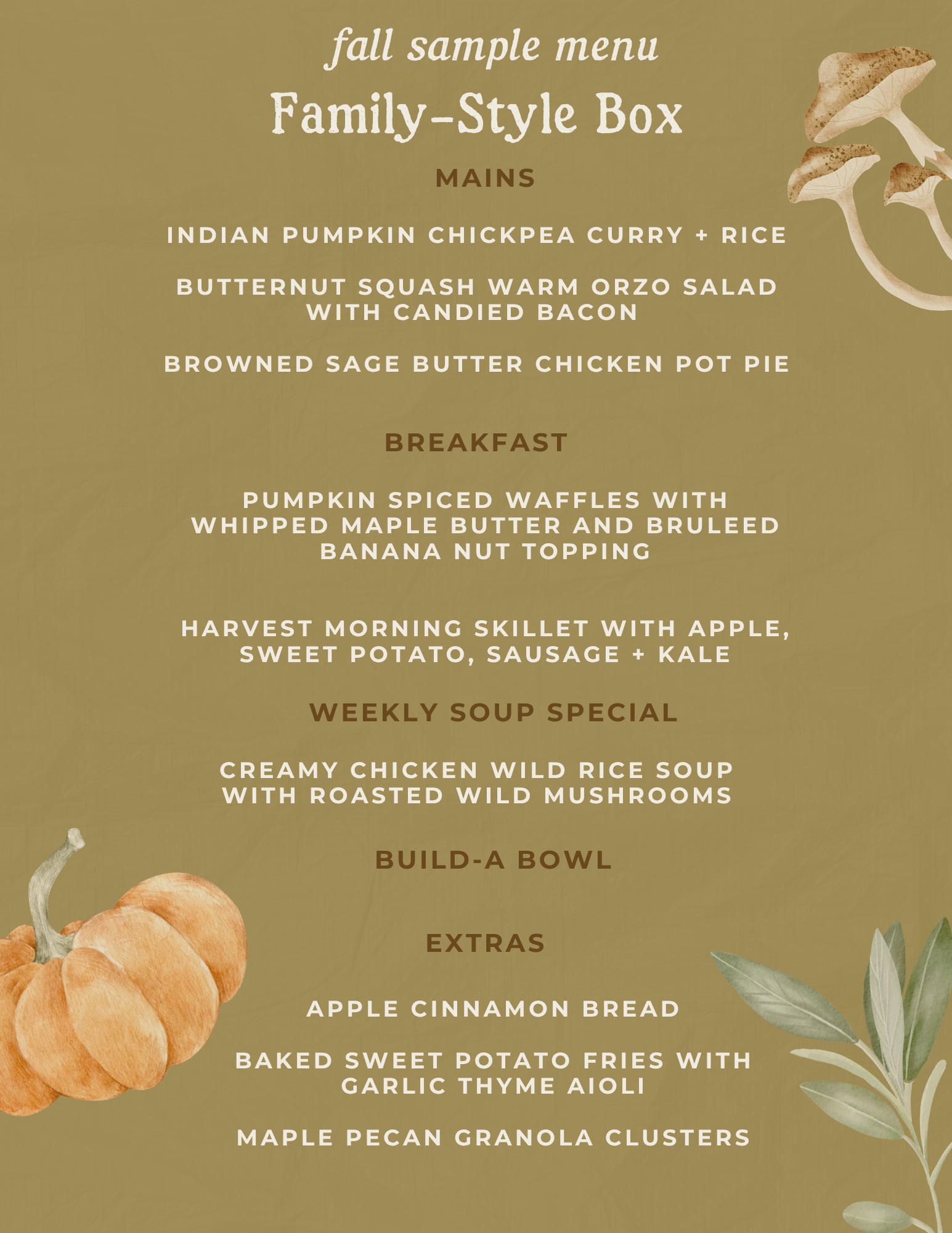 fall meal delivery menu for families meal delivery minnesota minneapolis local meals seasonal menu