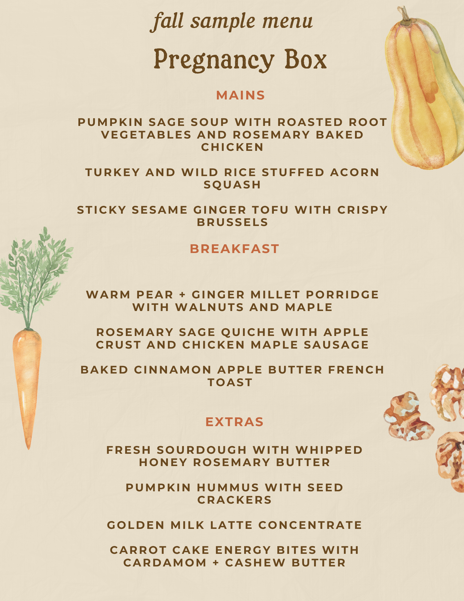 fall meal delivery menu for pregnancy meal delivery minnesota minneapolis local meals seasonal menu nutrition private chef