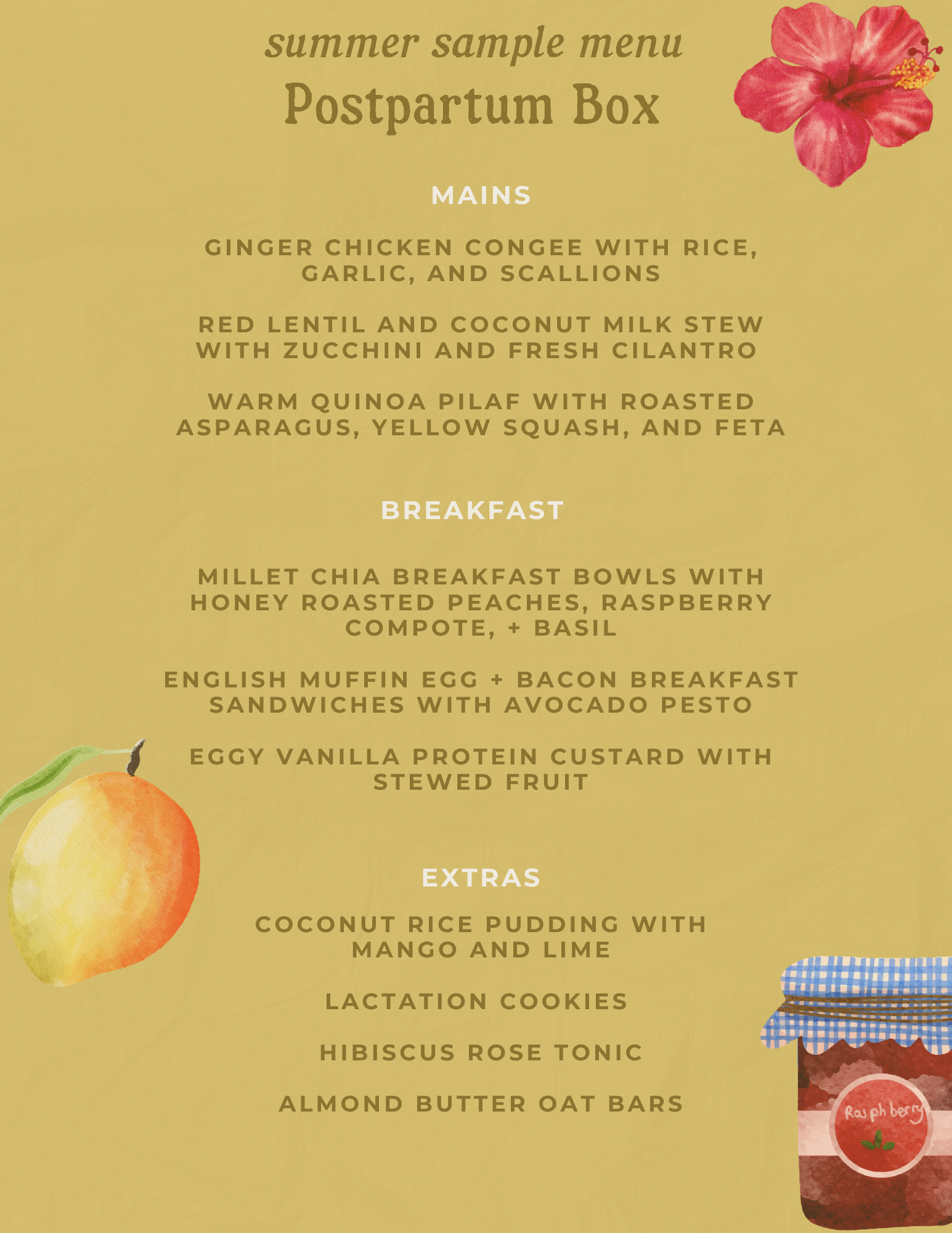 summer meal delivery menu for postpartum meal delivery minnesota minneapolis local meals seasonal menu nutrition private chef