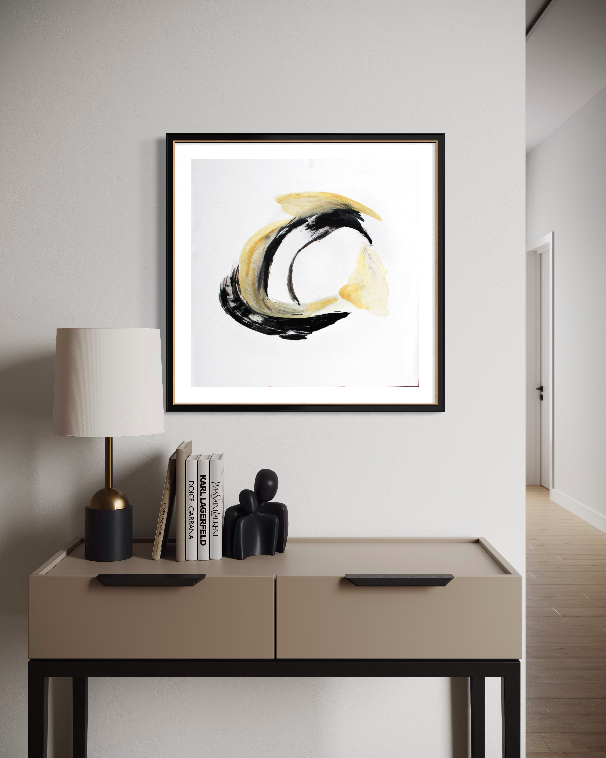 Passage art print framed in a contemporary neutral interior