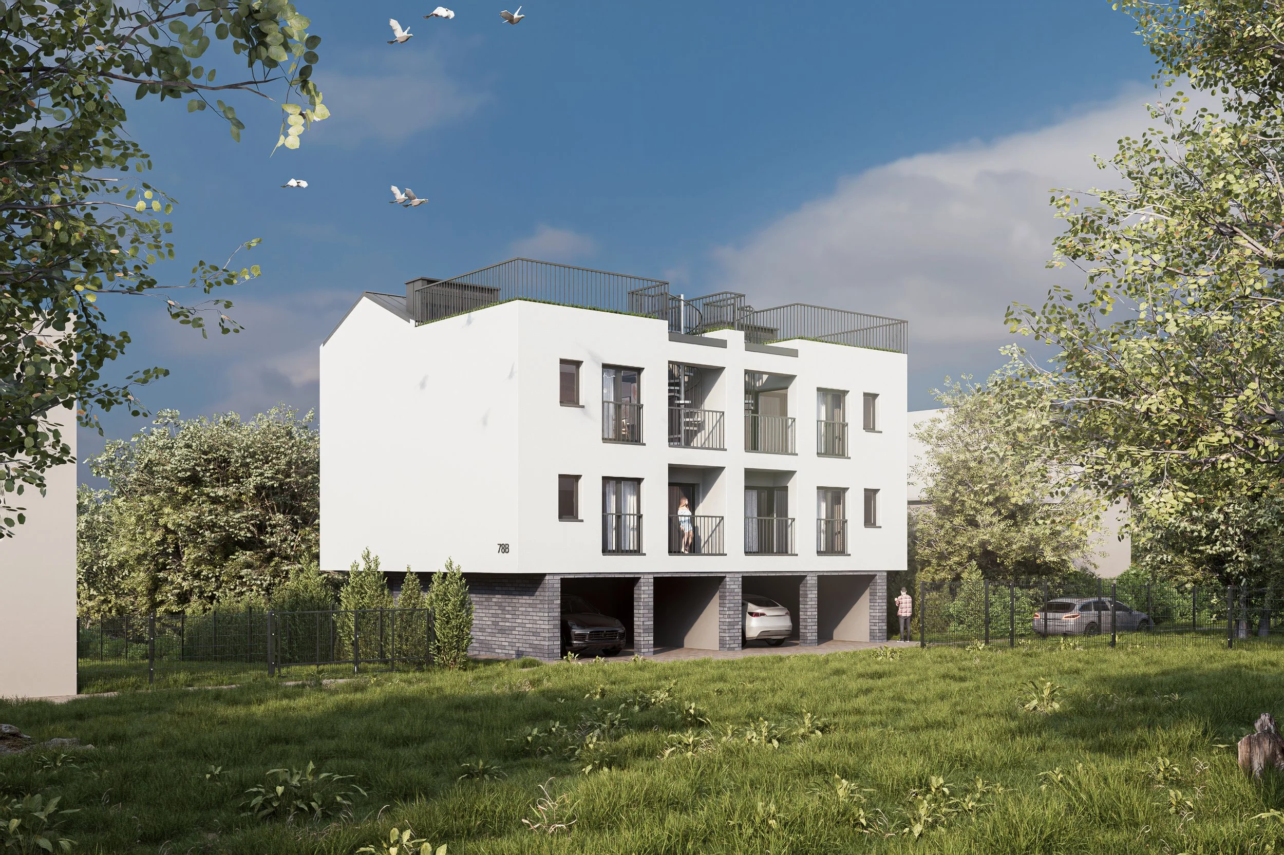 Dom jednorodzinny w zabudowie bliźniaczej w Krakowie