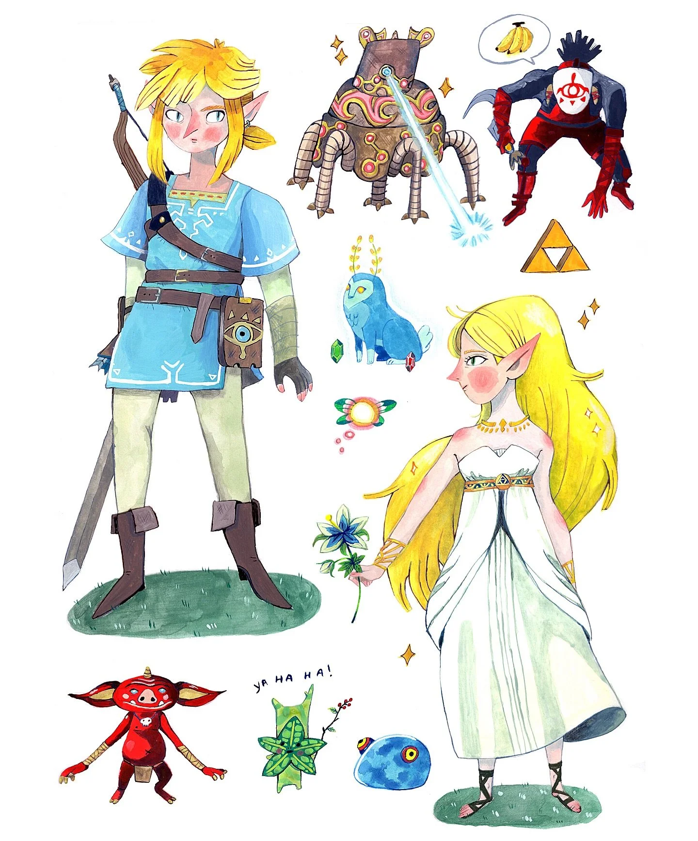 Breath of the Wild painting I made for a friend 🧝🗡️🏹🏔️ The bokoblin is my favorite

#legendofzelda #breathofthewild #botw #totk