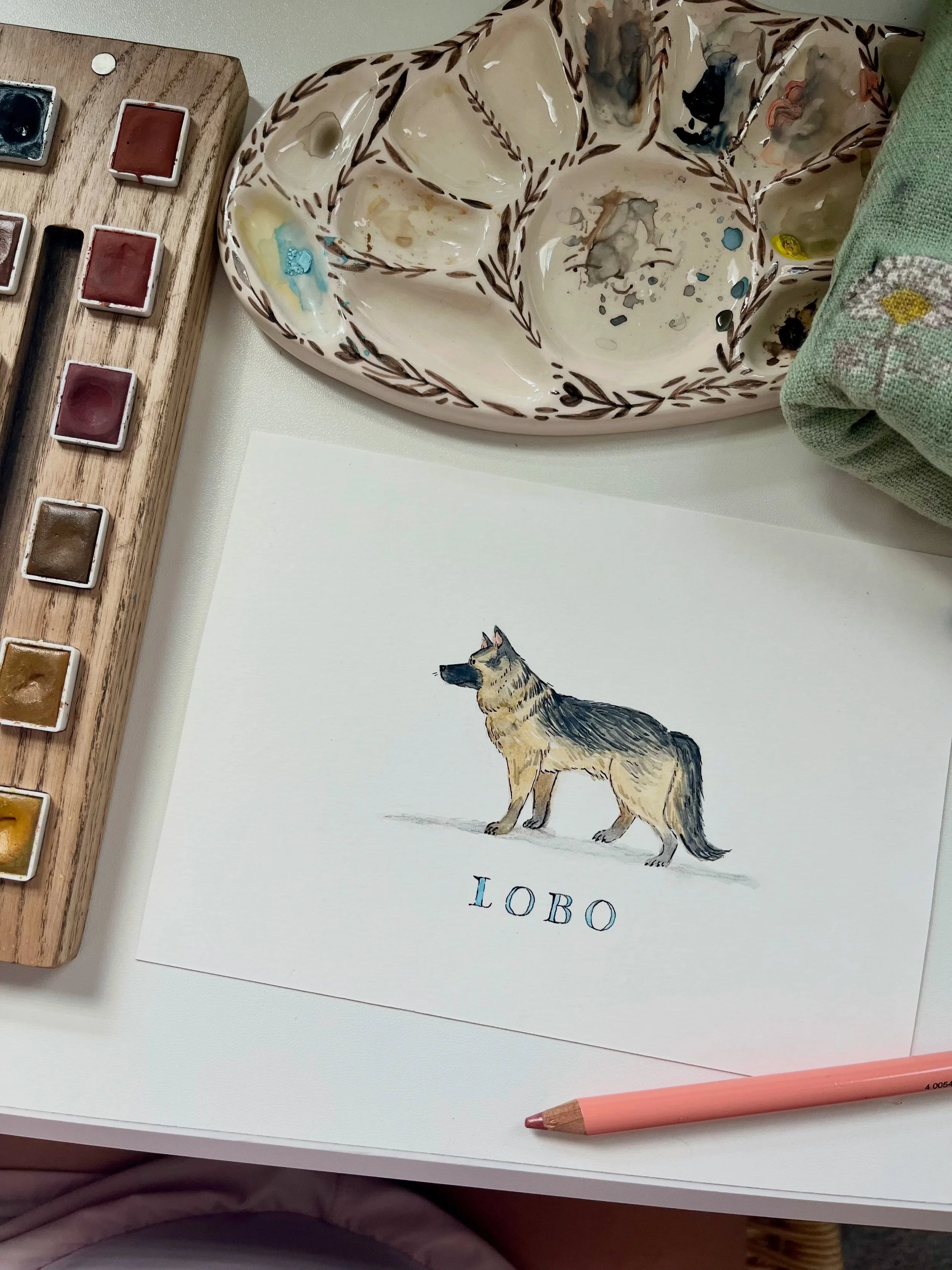 Commissioned piece ~ I&rsquo;ve enjoyed doing simple little paintings lately. Less pressure to plan out composition, color palette, etc. and spend 8+ hours on an immersive piece. Also, I got a proper desk chair from IKEA (finally) so I can enjoy sitt