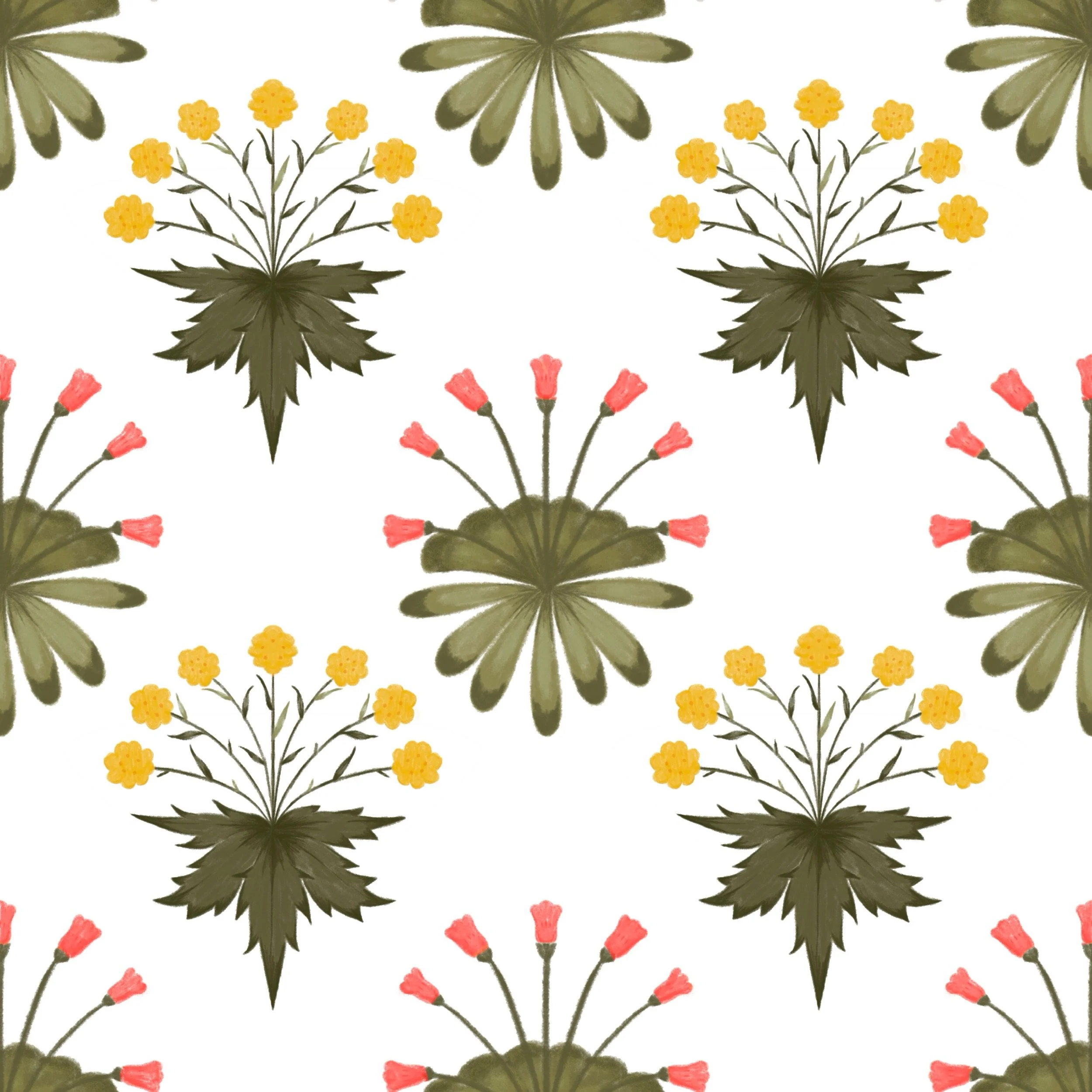 some more flowers for your feed 🌼 another old print i designed 4 or so years ago that i still love. did this in procreate and it sort of reminds me of the folklore-inspired florals i posted on Monday! Hope everyone has had a great week!

#blockprint