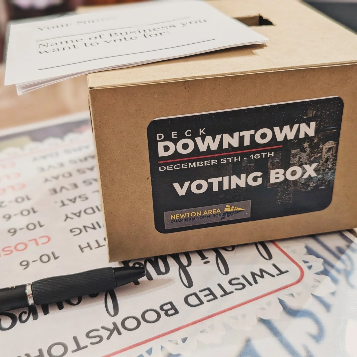 Hey Twisted fans!!! Come on in and vote for your favorite Christmas storefront! There are several really good window displays this year and this is Twisted Bookstore's first Christmas so let's show some love for downtown! Voting is open today through