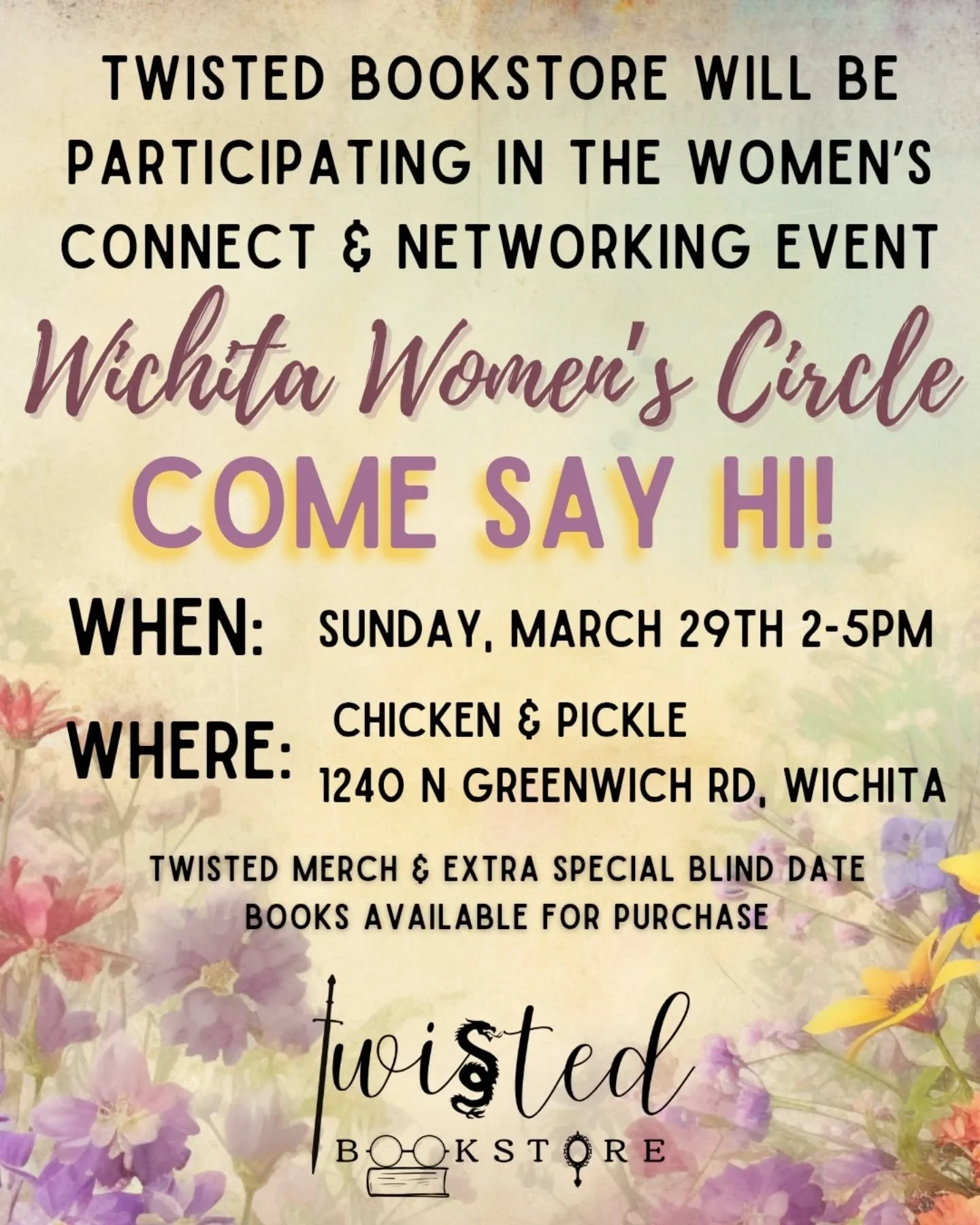 The store will be closed Sunday, March 29th in preparation for the Game On launch party and I will also be attending the Women's Connect &amp; Networking Event in Wichita from 2:00 to 5:00. Please come say hi! 
.
.
.
#supportlocalbusiness #indiebooks