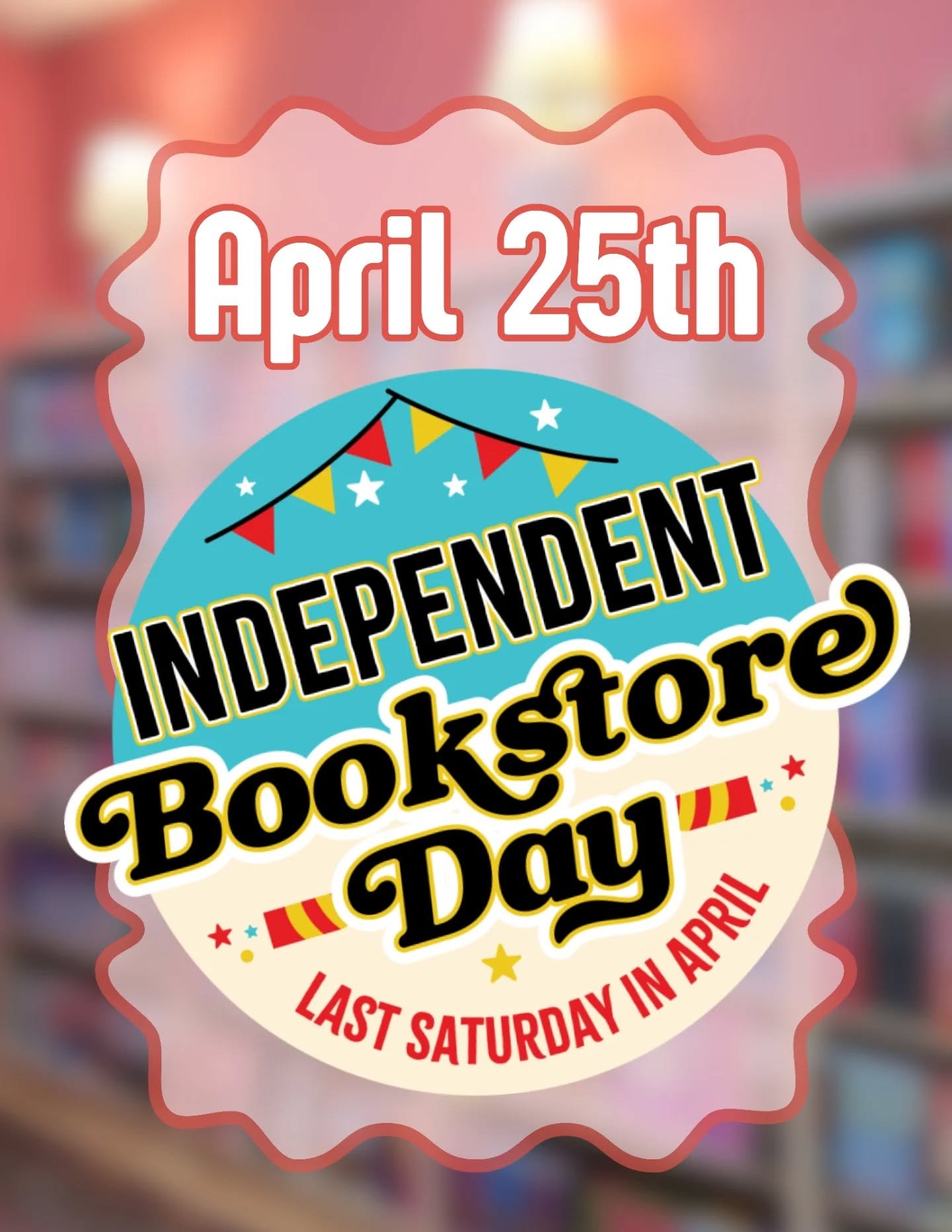 That time of year again! What an amazing time to be an indie bookstore! I hope to see you there if you want your chance to win a year of free audiobooks! In the meantime check out Libro.fm sales. I have my golden ticket ready to hide on the 25th! **D