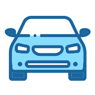 Icon of a blue car