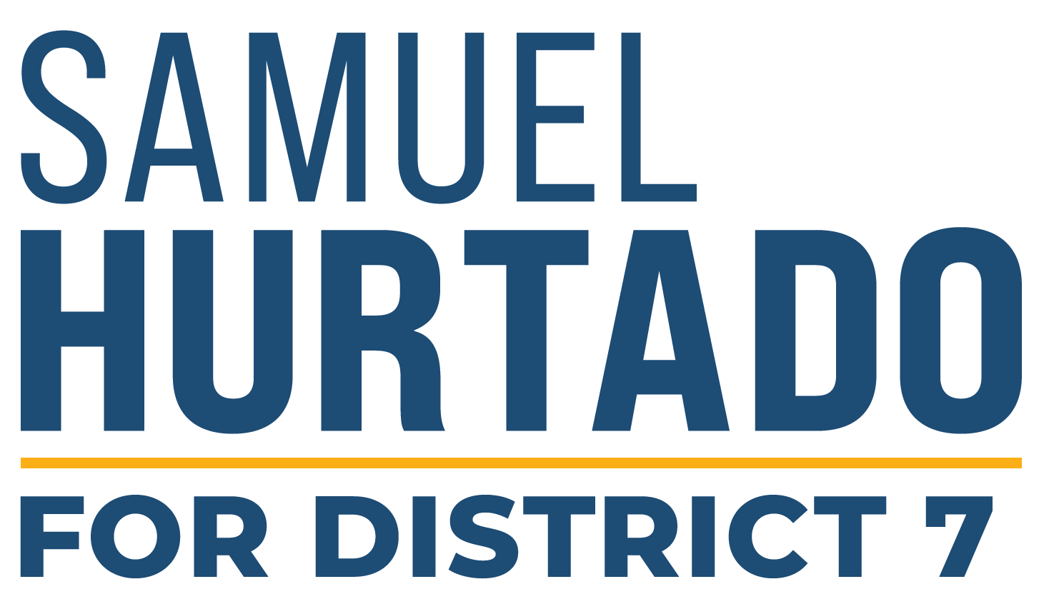 Logo for Samuel Hurtado for District 7.