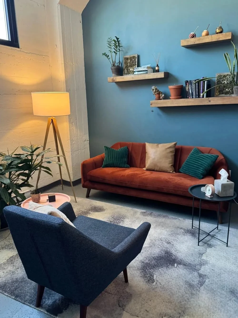 Therapy office prepared for in-person sessions