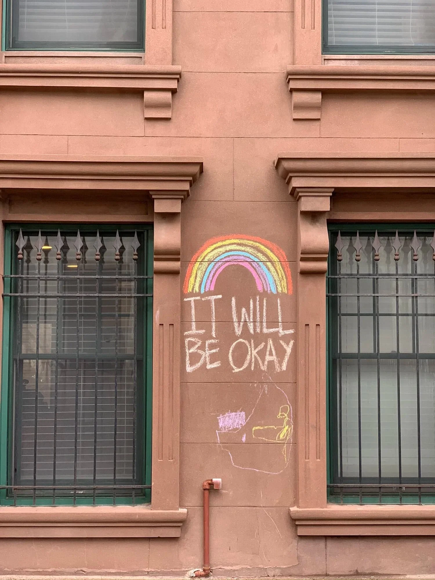 Chalk message reading 'It will be okay' featured on a page about anxiety and depression in teens