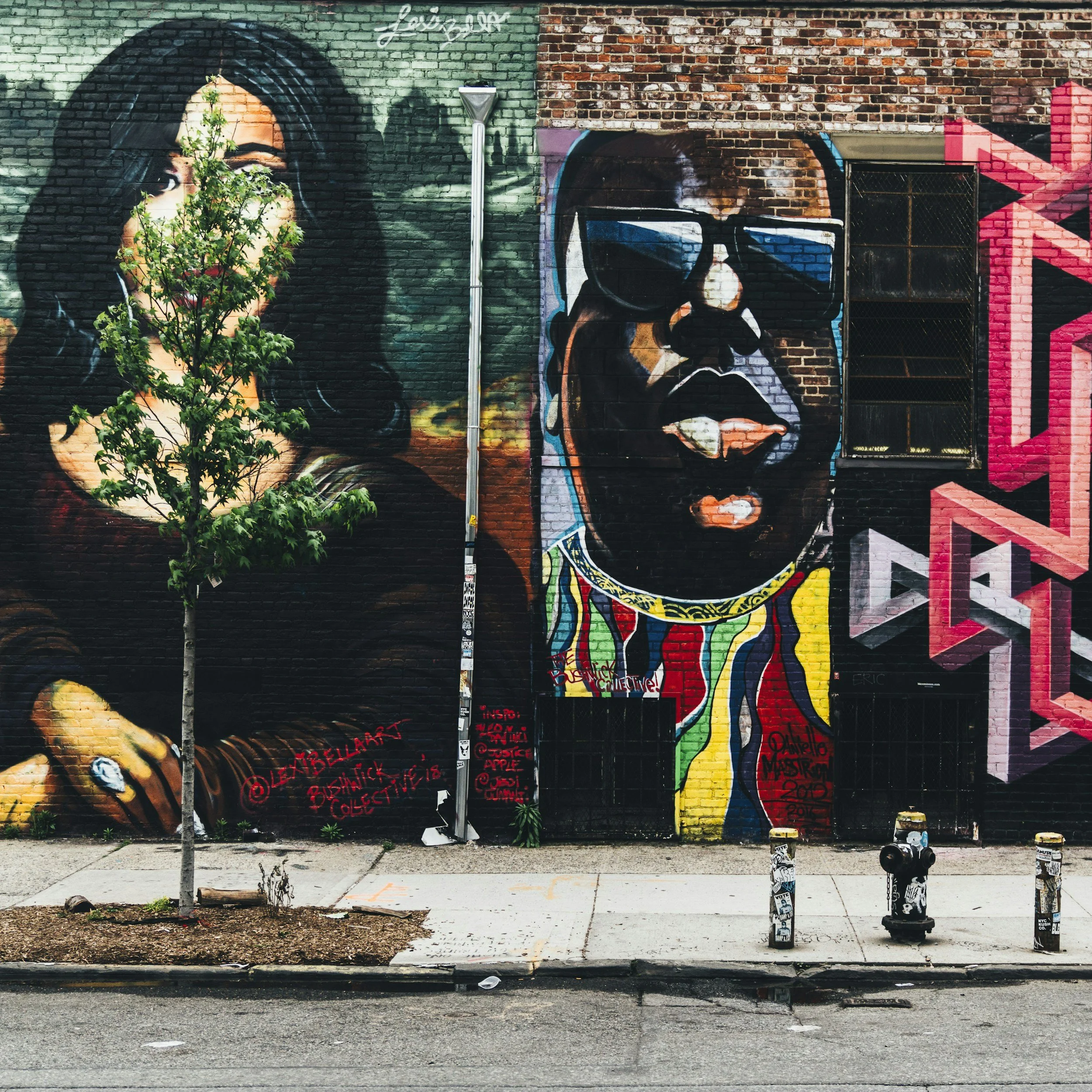 Colorful graffiti artwork on a wall in New York City
