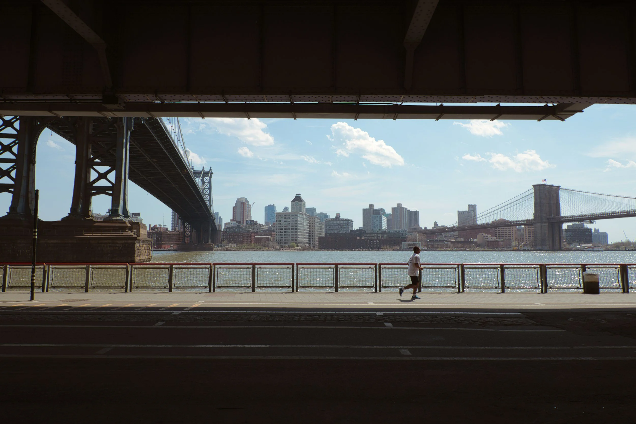 Man jogging through New York City representing adults seeking clarity about ADHD or autism