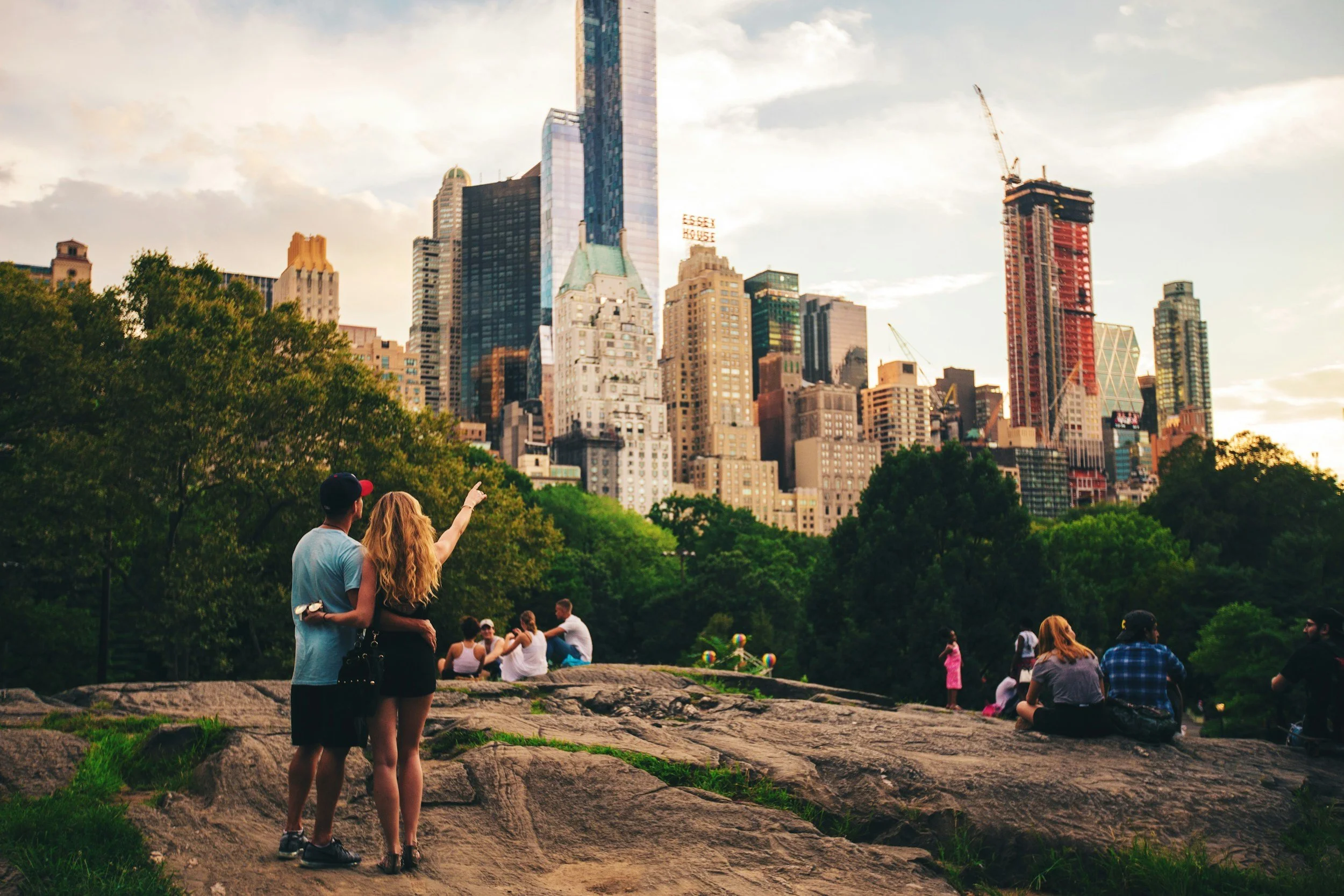 Couple standing together in reflective conversation inspired by couples therapy