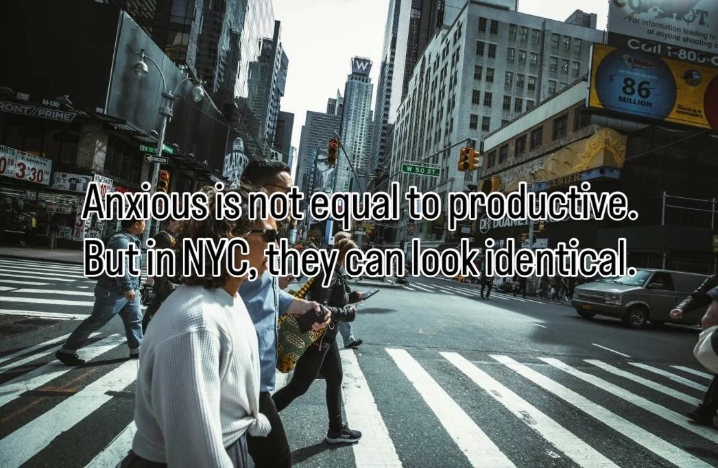 Ever notice how being anxious and being &ldquo;on top of it&rdquo; can look exactly the same? 👀

In a city that moves as fast as this one, it&rsquo;s easy to mistake constant pressure for productivity &mdash; until the exhaustion catches up with you