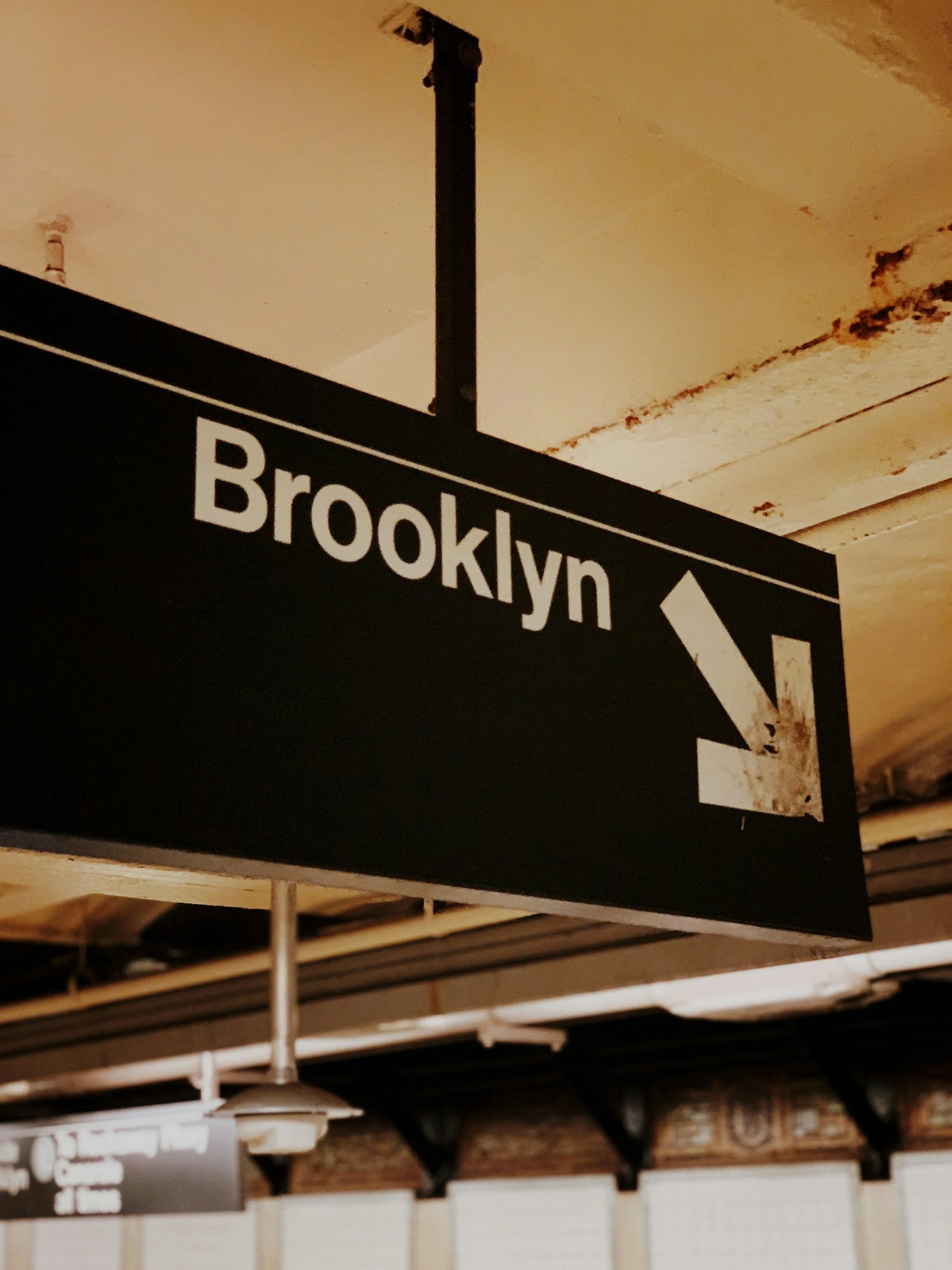 Brooklyn subway sign in New York City