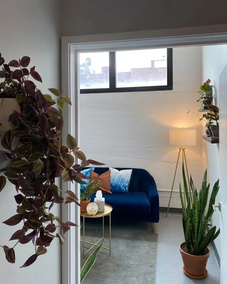 comfortable therapy office with couch