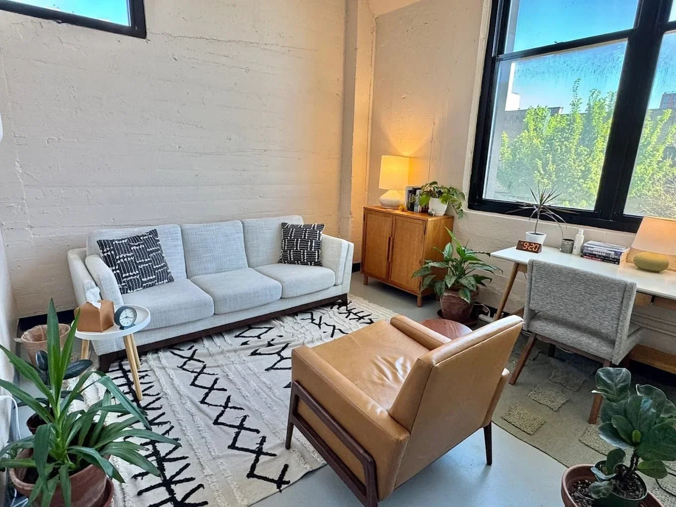 Therapy office interior for in-person sessions in Brooklyn