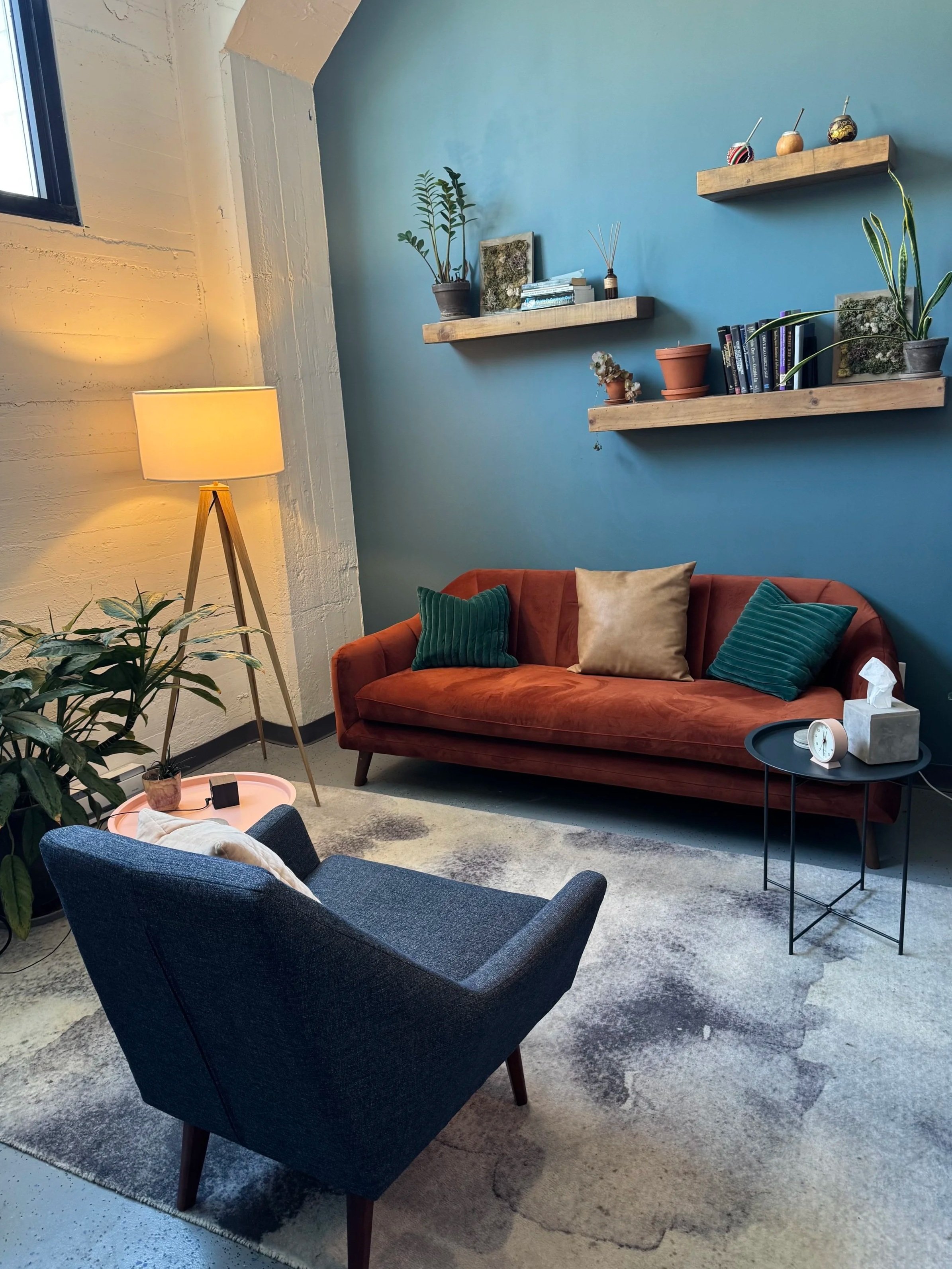 Bright therapy office at Groundwork Therapy in Crown Heights, Brooklyn