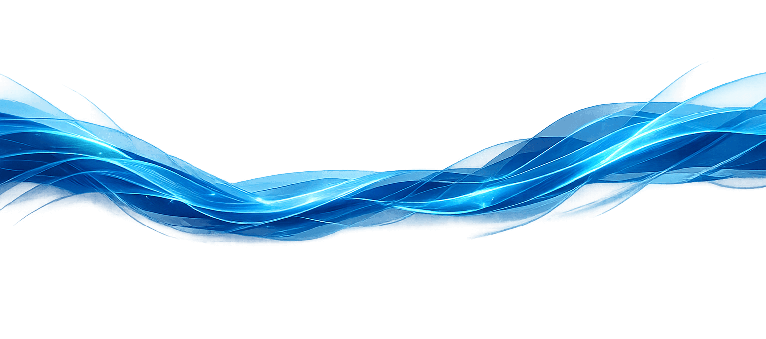 líneas de luz azules onduladas en movimiento