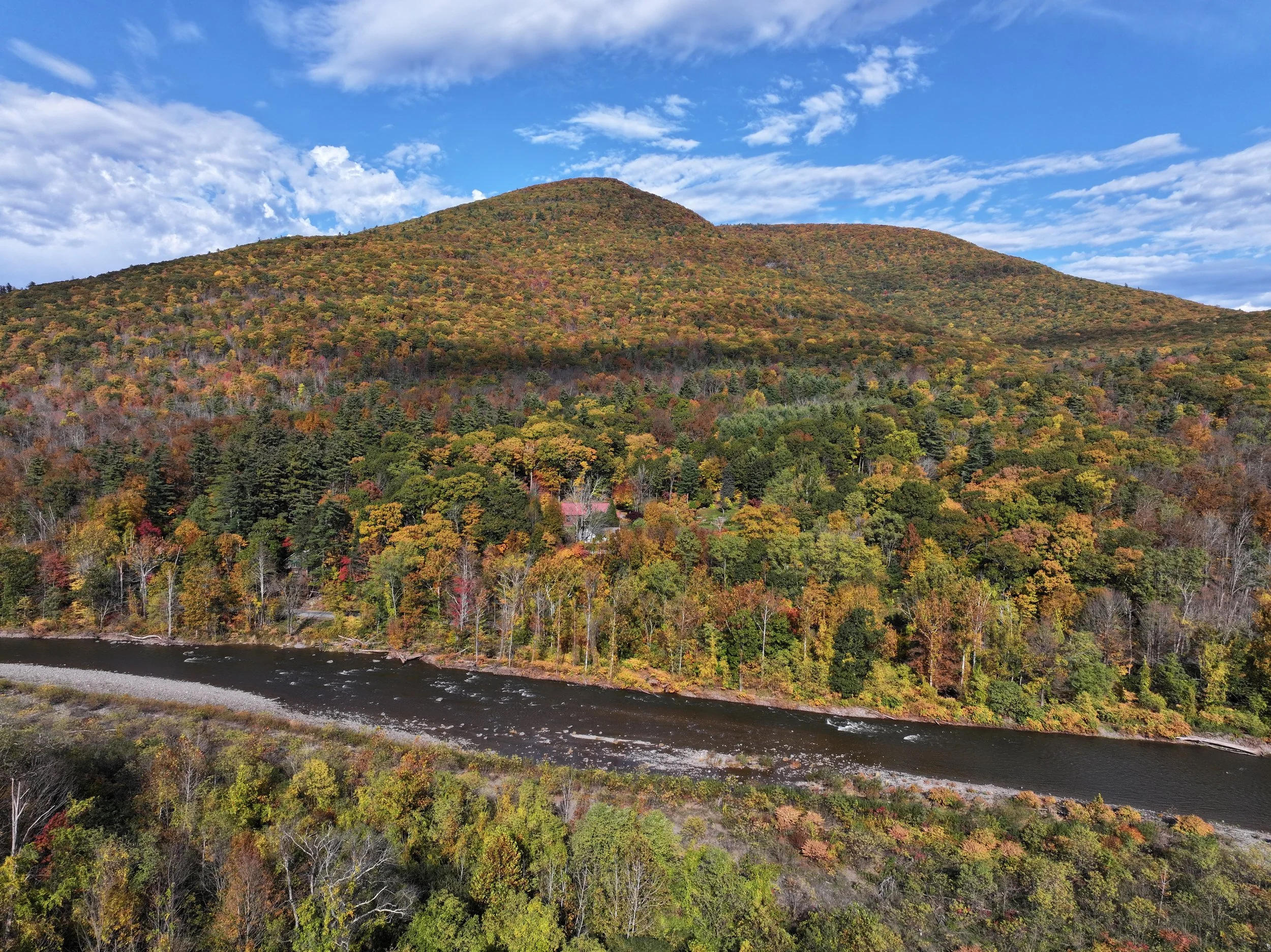 Mount Tremper and the Esopus Creek in the Fall