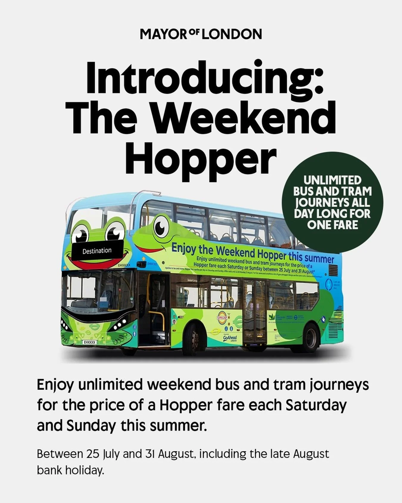 The Hopper fare launches today from our Labour Mayor of London @sadiq!

Starting today you can enjoy unlimited bus and tram journeys for the price of a single daily journey 🐸