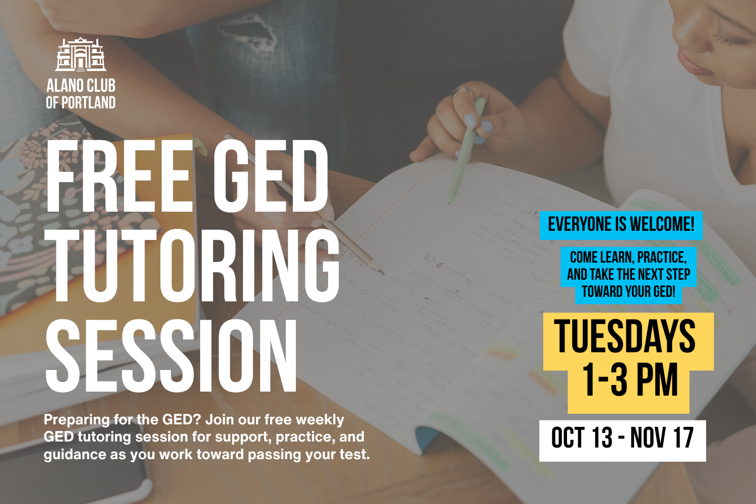 free ged tutoring session