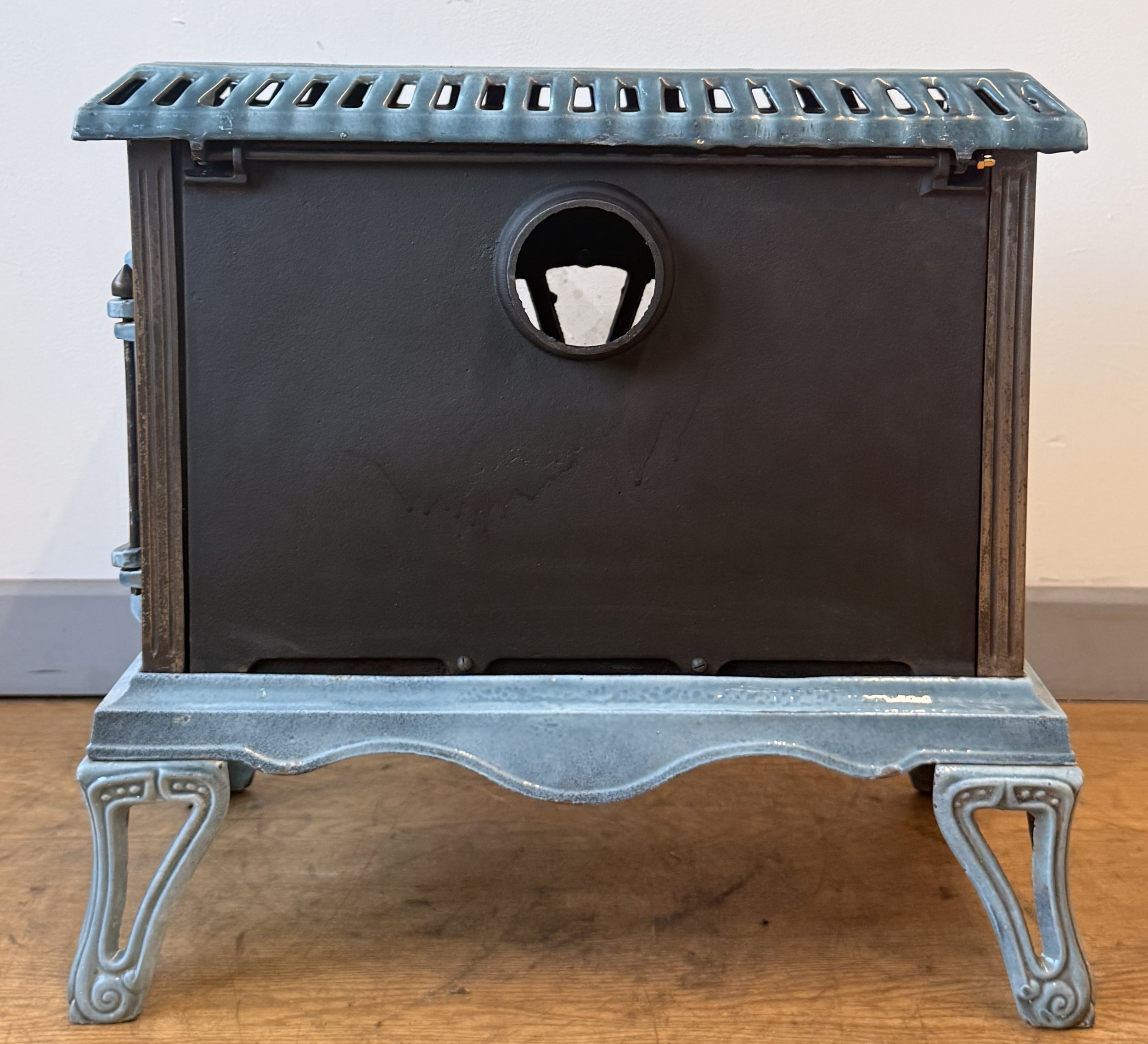 rear view of vintage stove